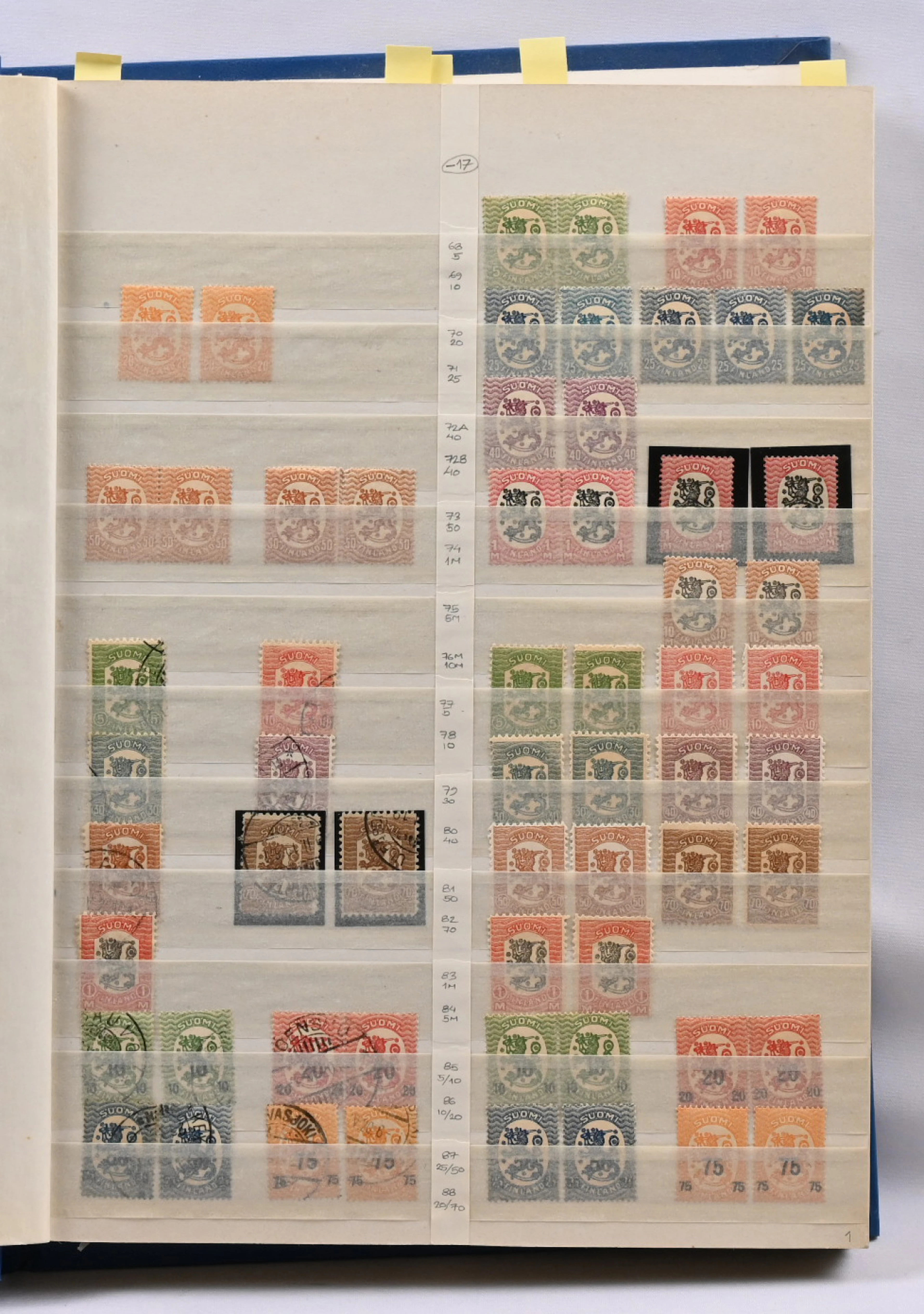 From model Saarinen up to 1960s collection lot in a stockbook, used