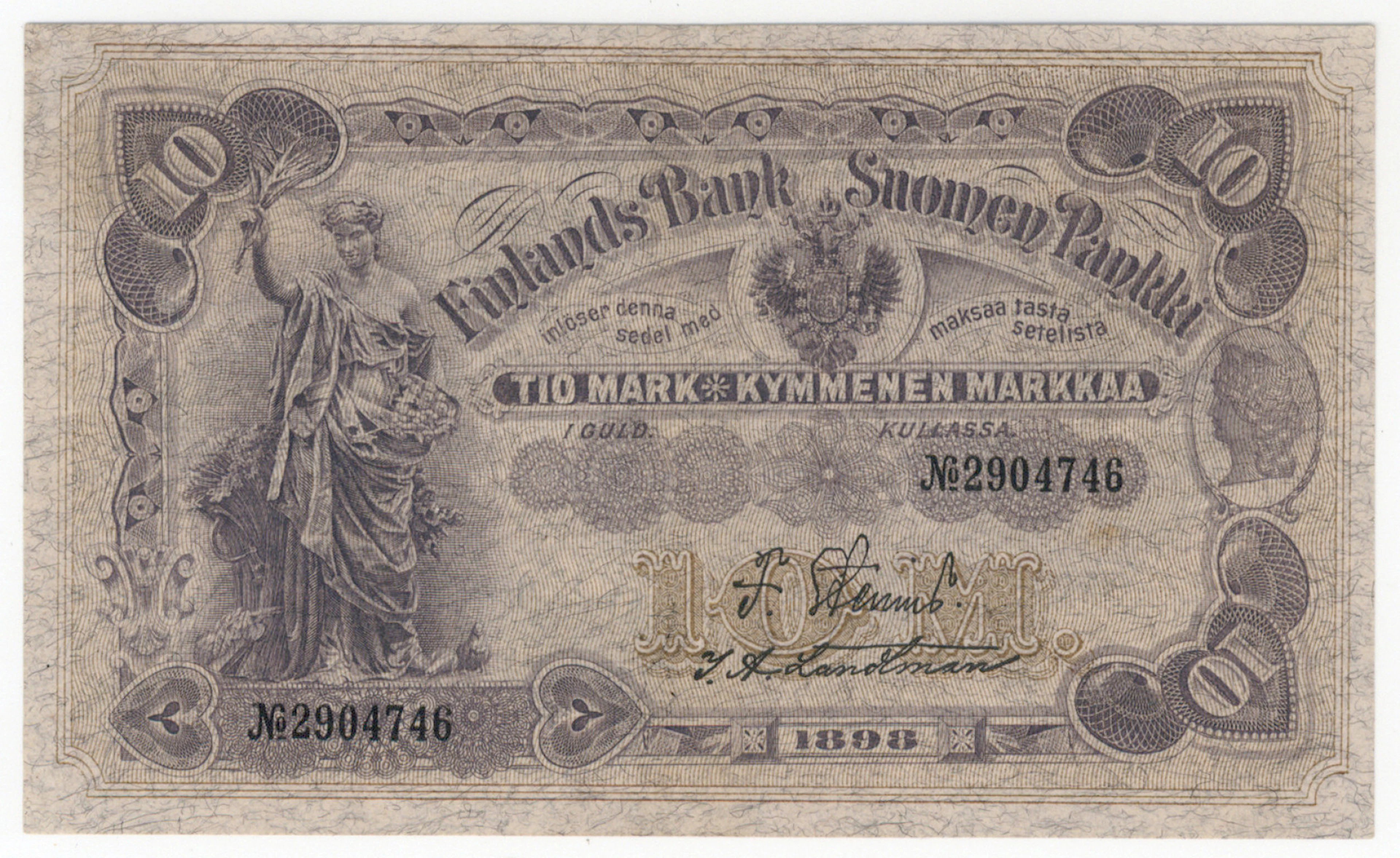1898 10 markka condition 1.
