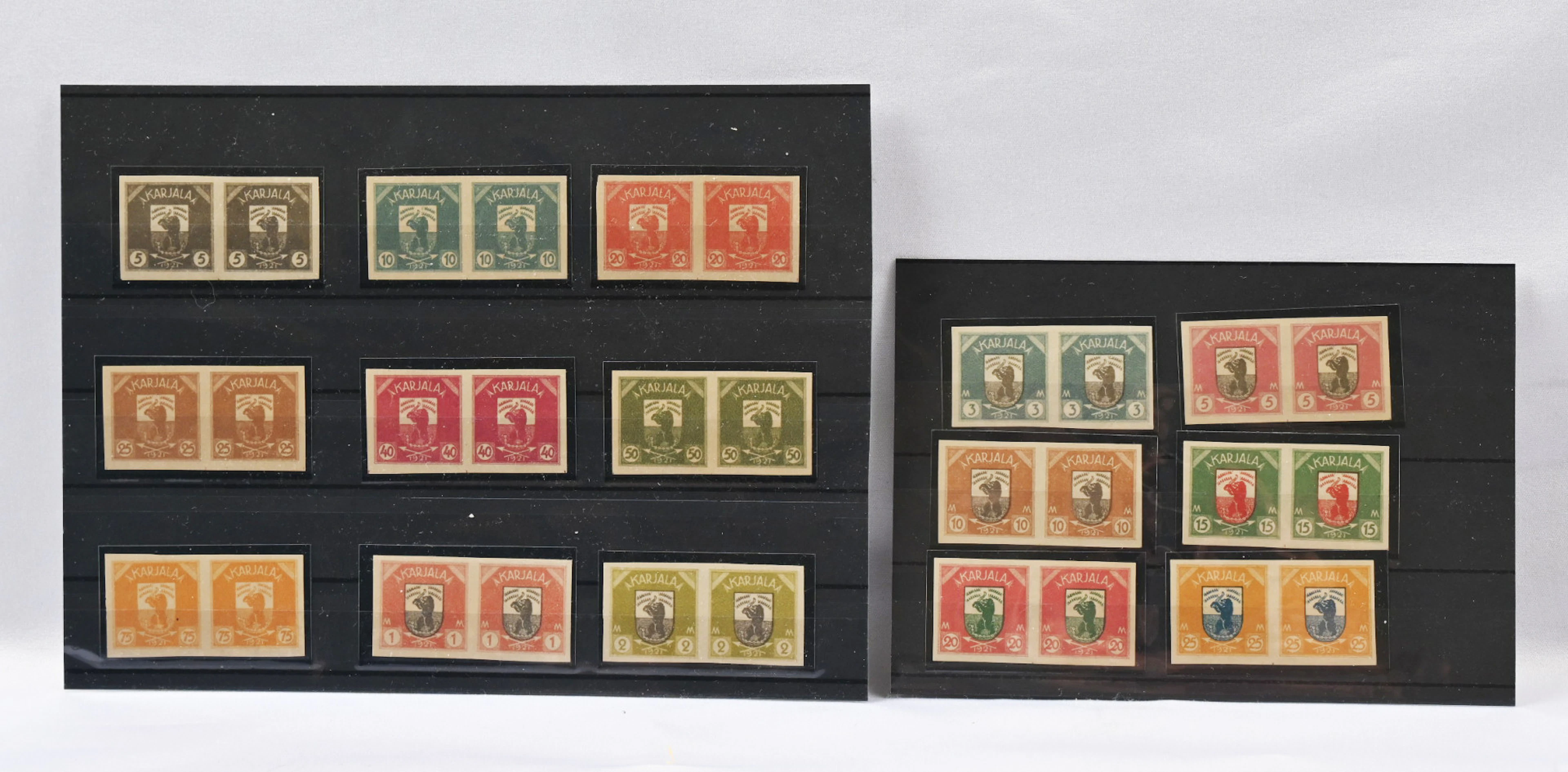 Mint * imperforate pair set. All stamps signed: K. Lehtonen SF.