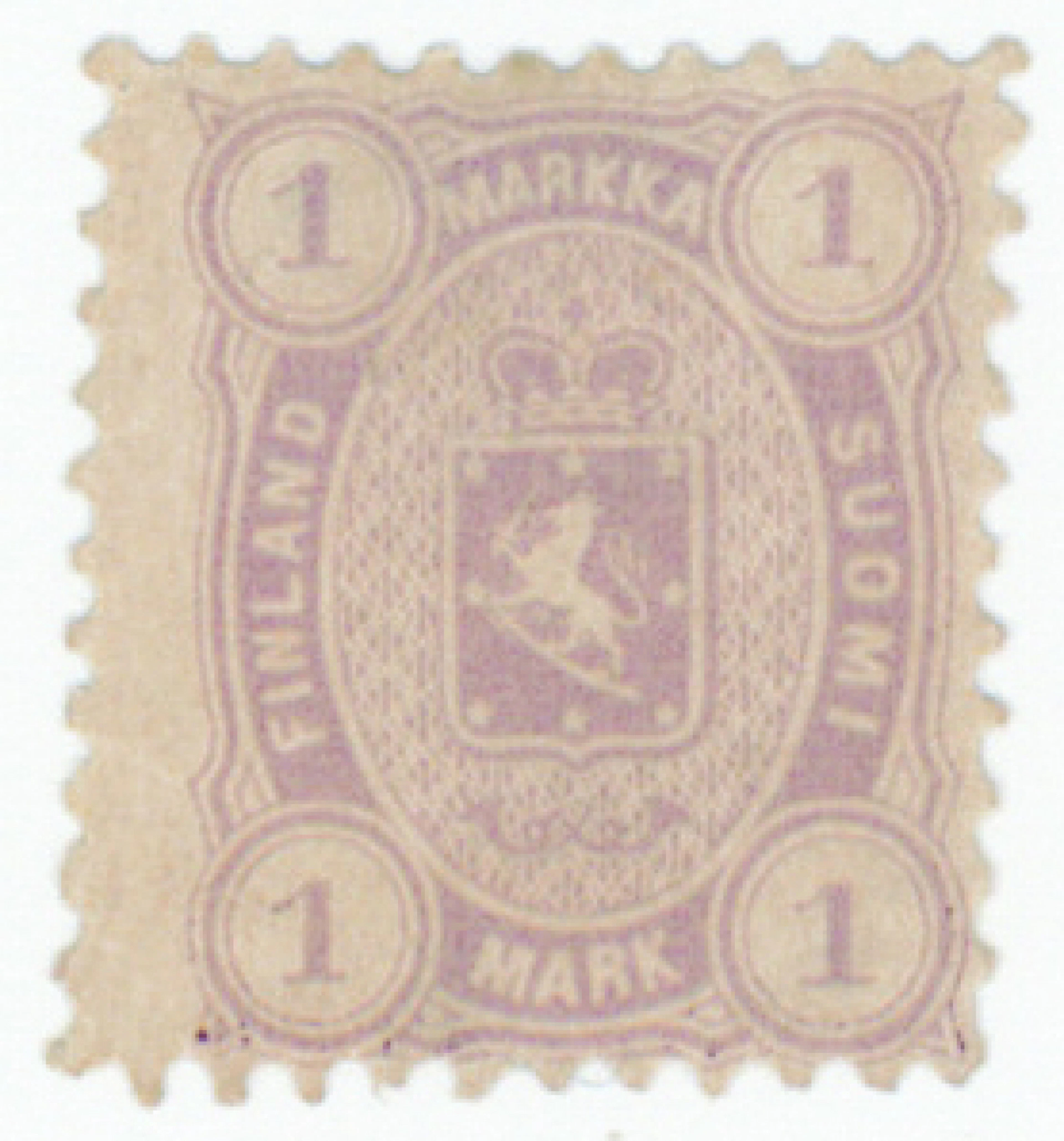 1 markka reddish lilac mint *. (L. 17SAa).