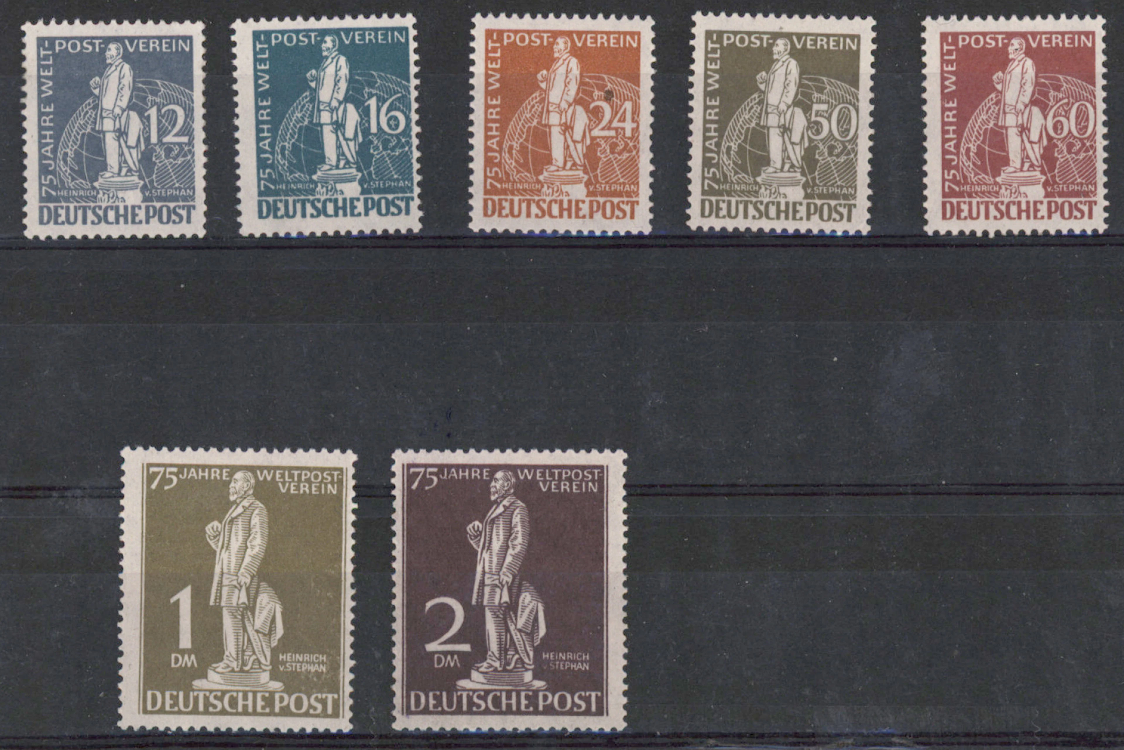 1949 UPU Mi 35-41, MNH ** set.