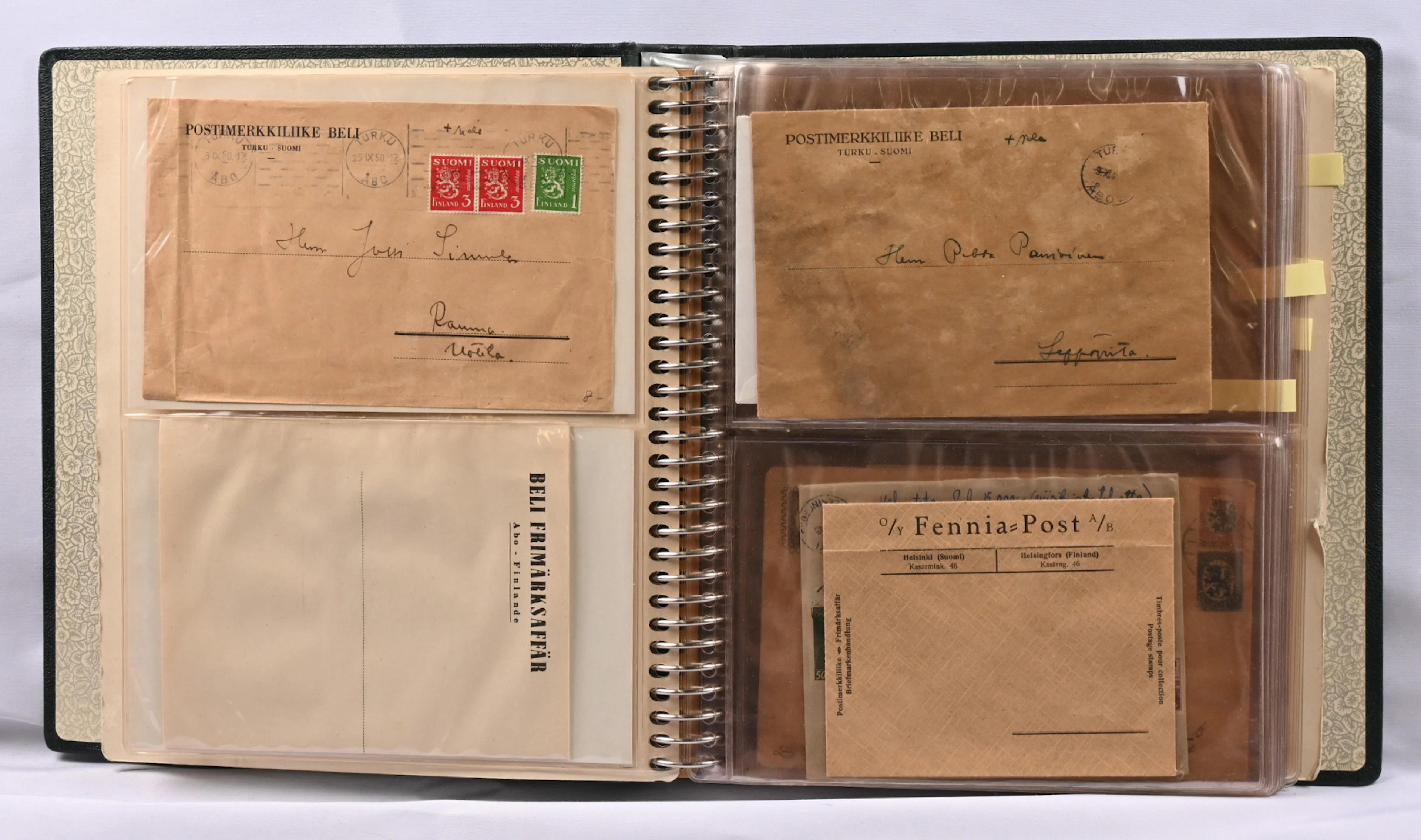History of stamp shop etc. selection of postal items and documents