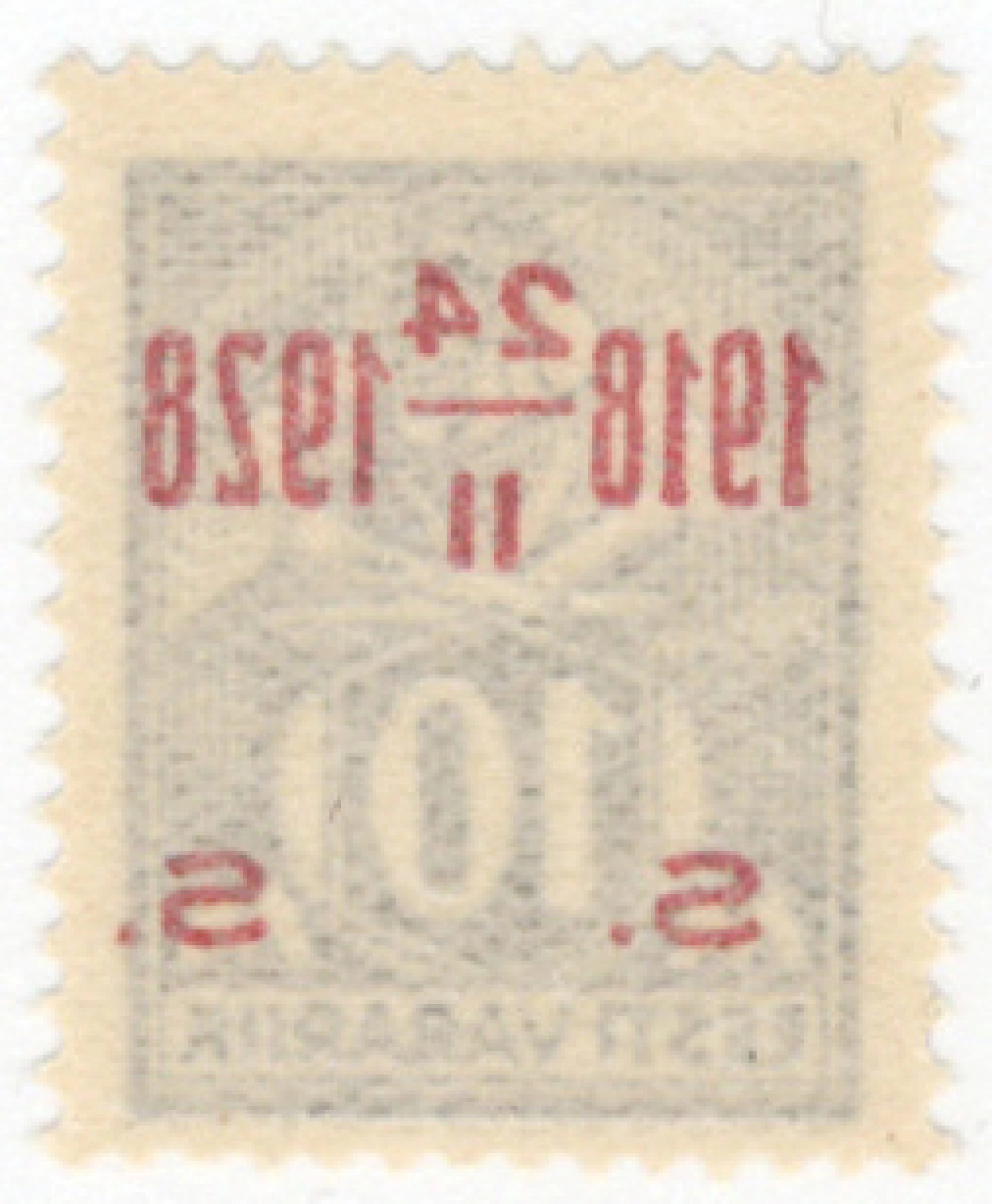 1928 Overprints 10 senti Mi 70, very fine mint ** stamp with a fine