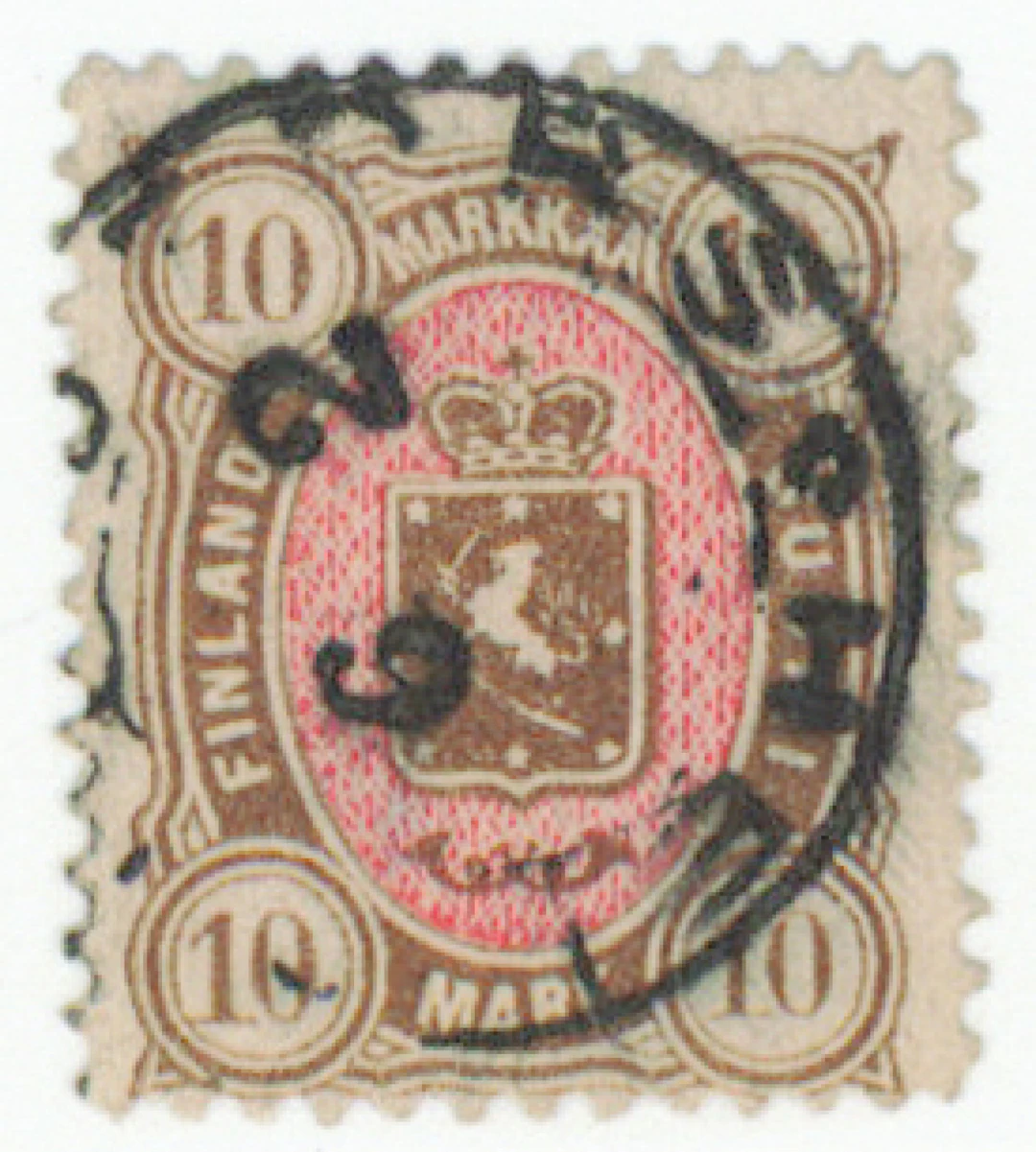 10 markkaa fine used (L. 26).