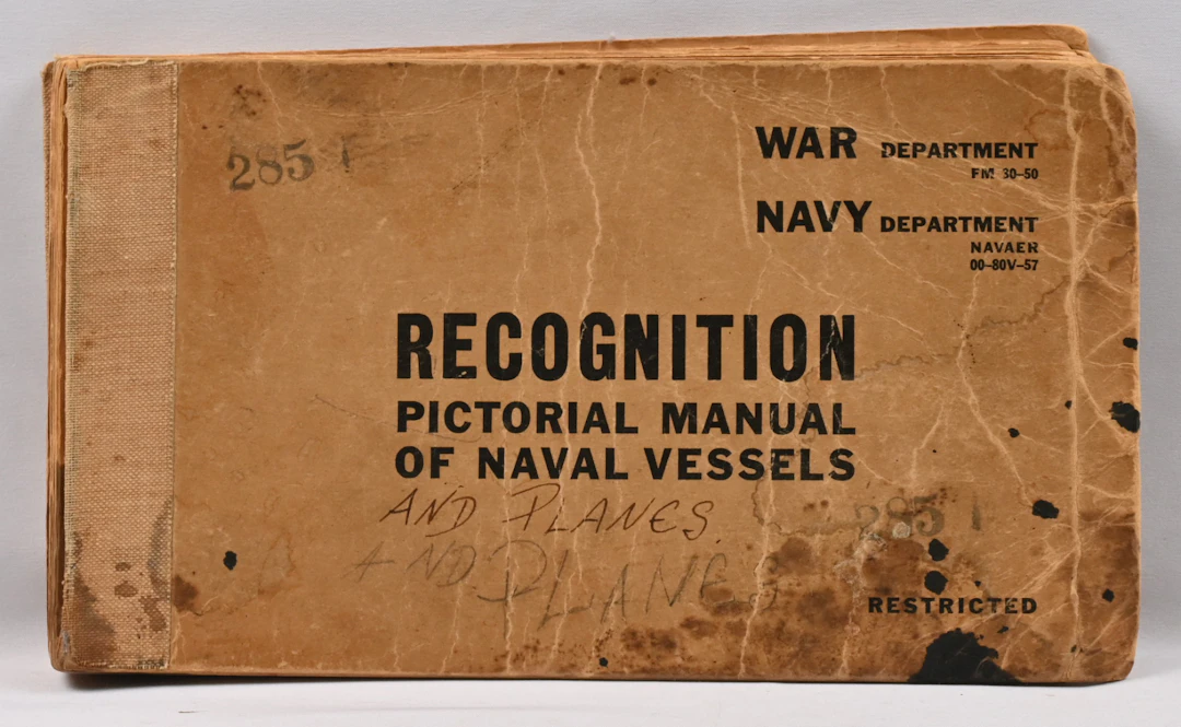 United States army manual for identifying airplanes and warships from