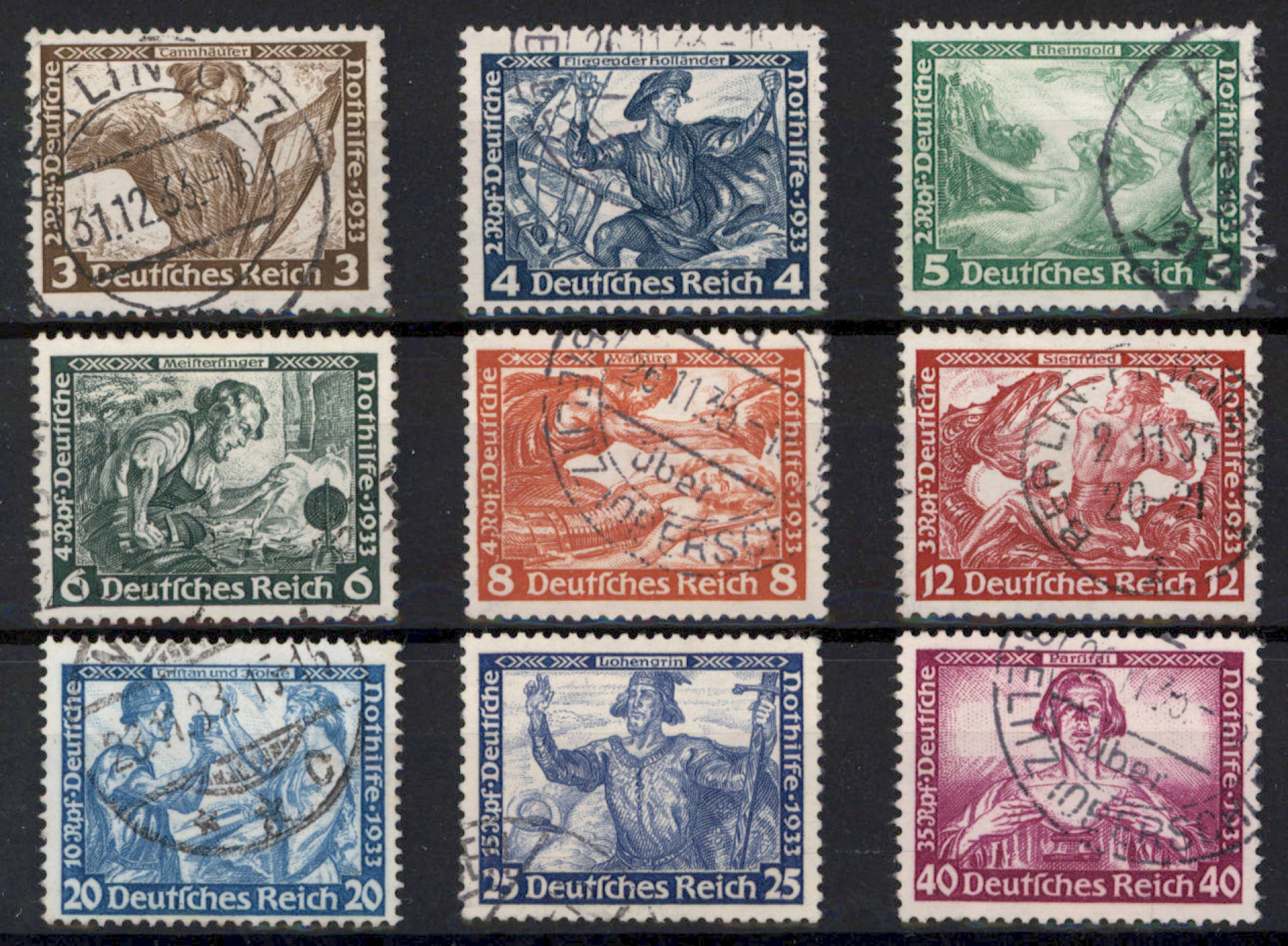 1933 Wagner Mi 499-507, used set.