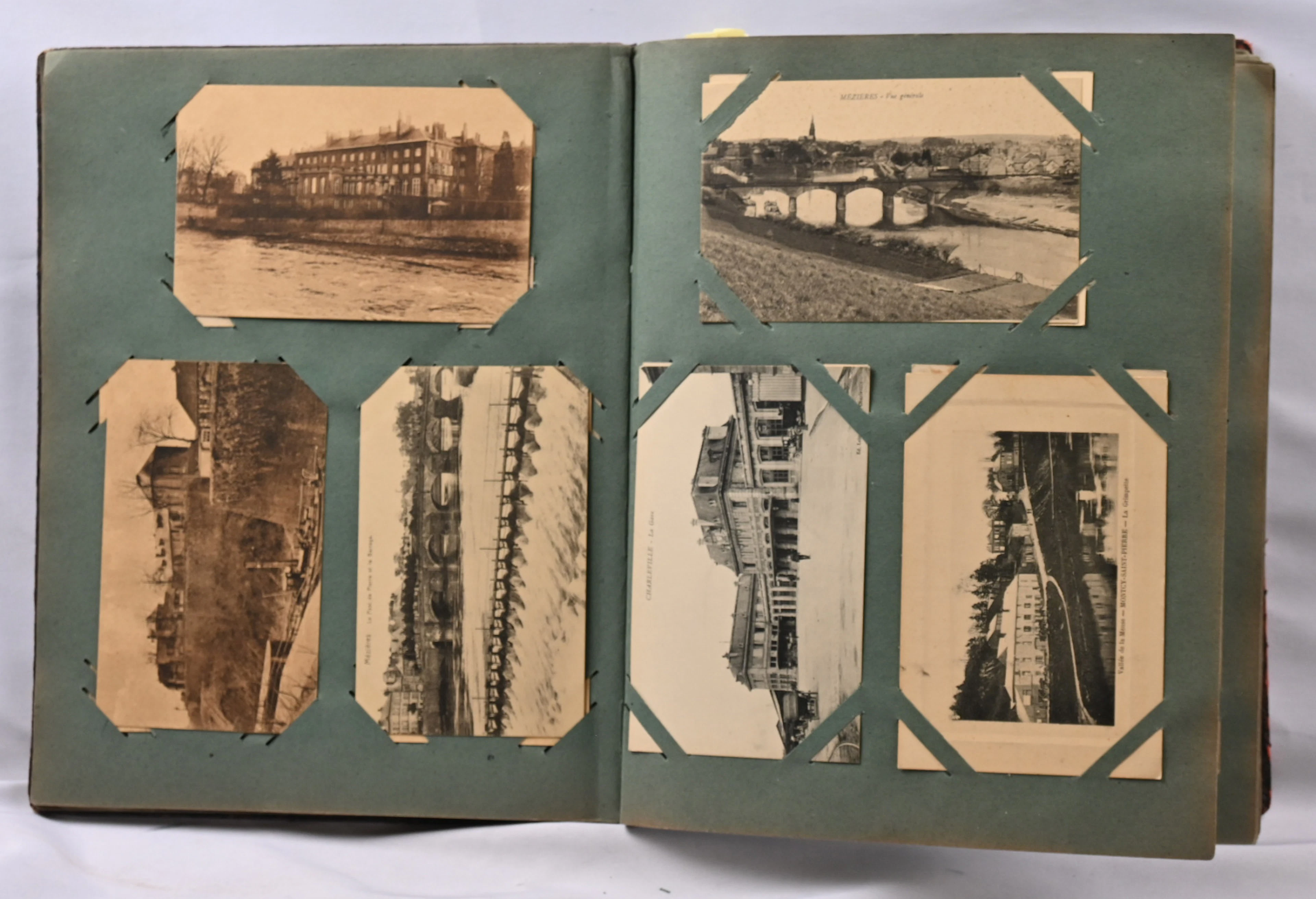 Old album with selection of old cards, over 300 pieces. Eg. from Germany