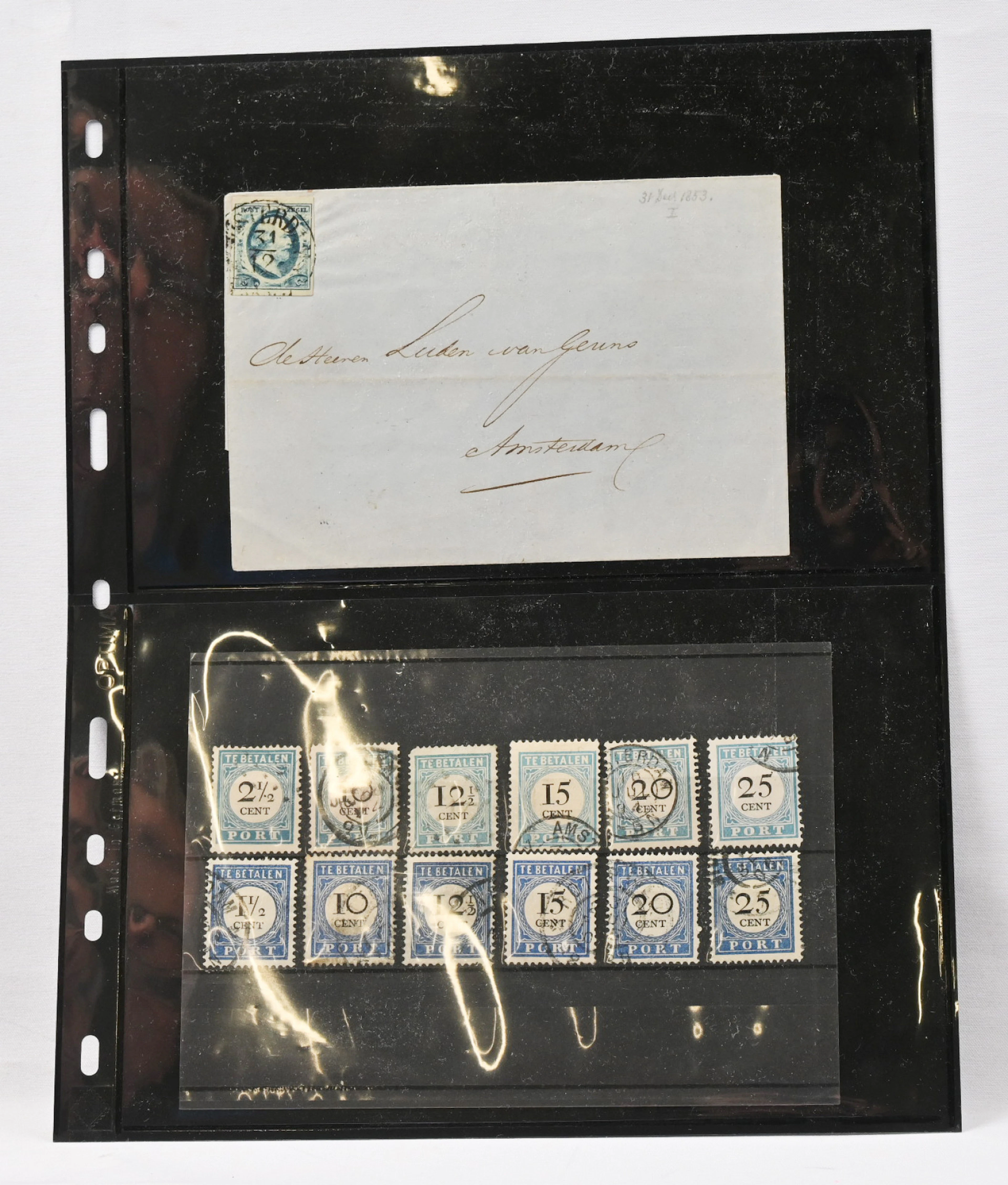 From 1852 onwards small stamp selection on stock pages. including