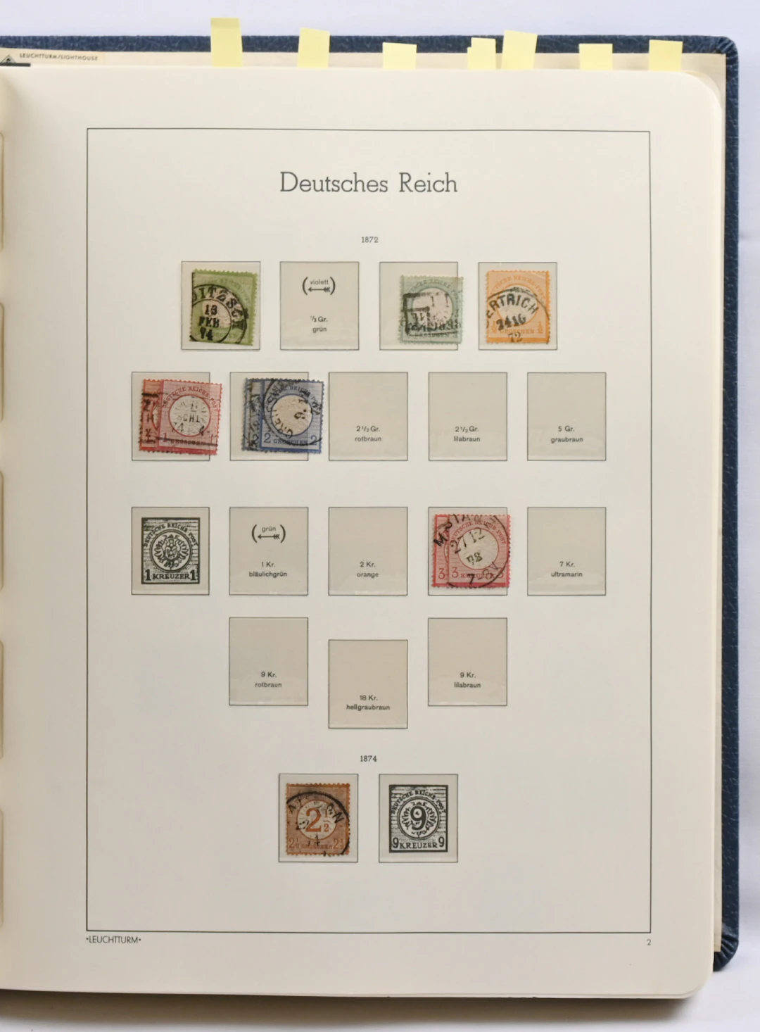 1872 - 1932 collection of used and mint material in a Leuchtturm album