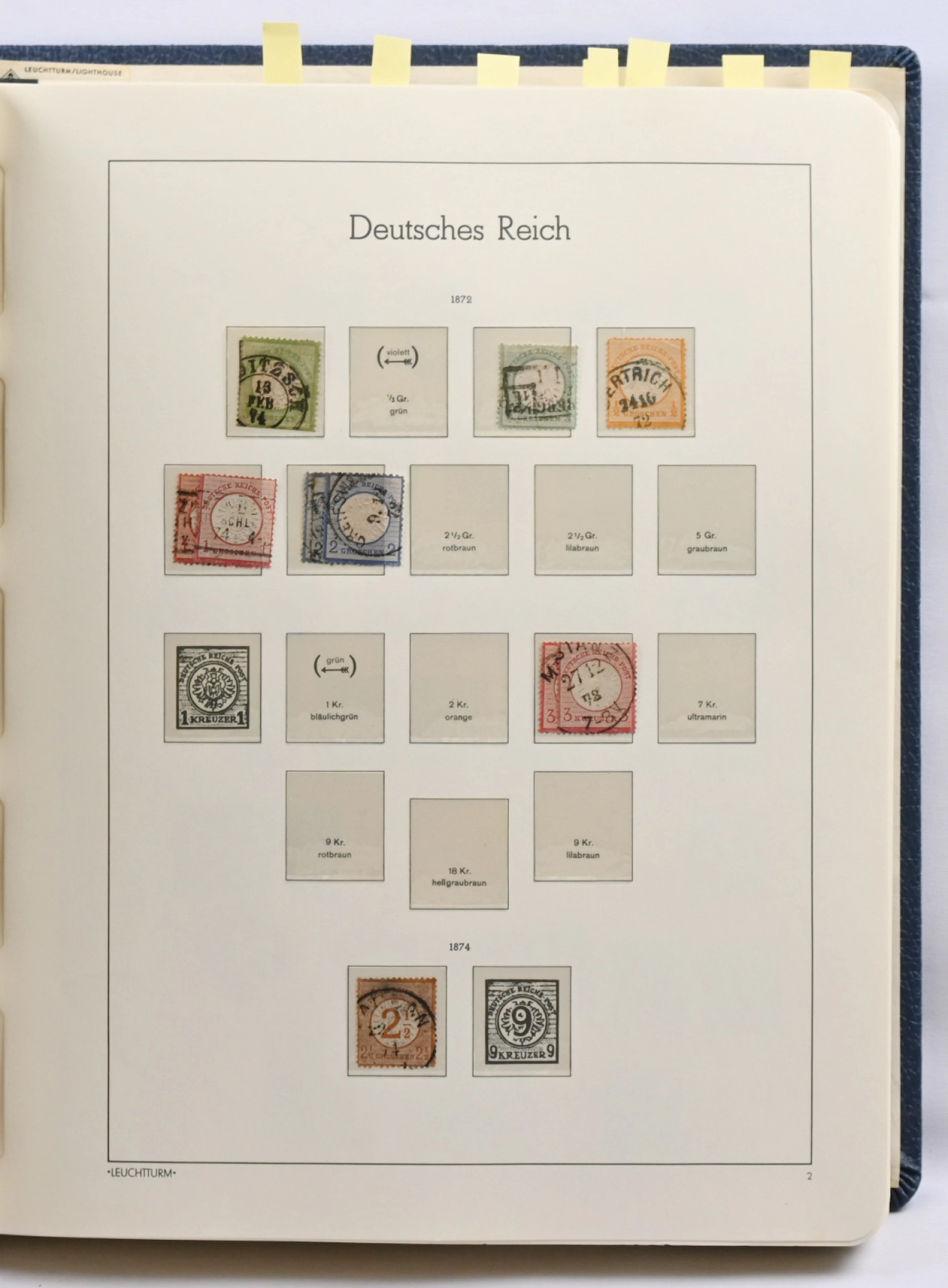 1872 - 1932 collection of used and mint material in a Leuchtturm album