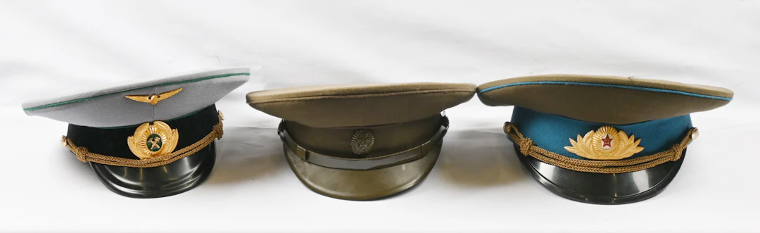 Soviet Union peaked caps seven pieces.