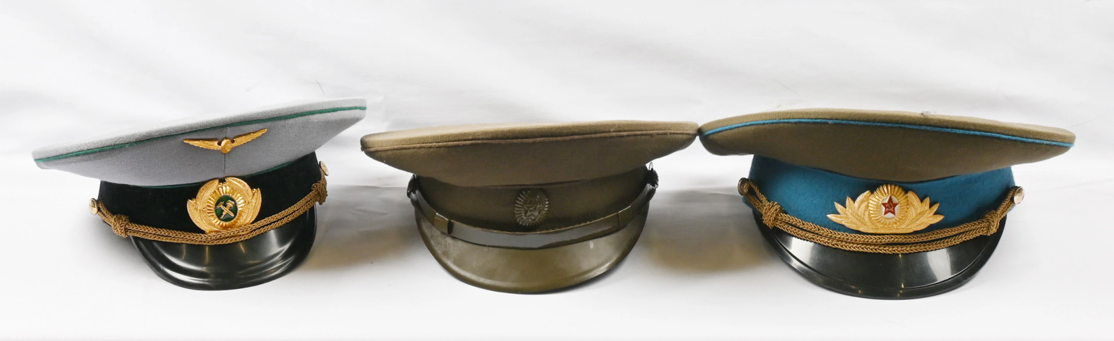 Soviet Union peaked caps seven pieces.