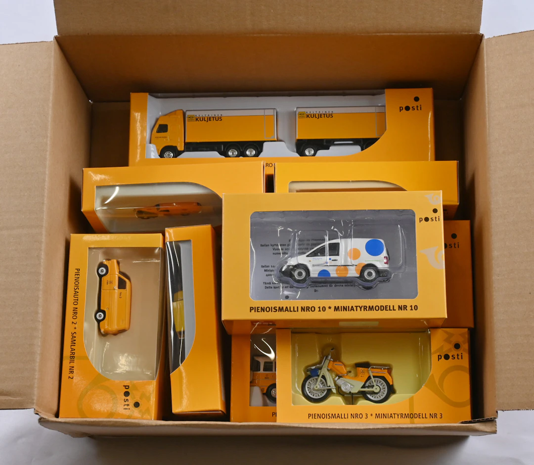 Toys, Finnish Post collectible cars 1-10 in original packages