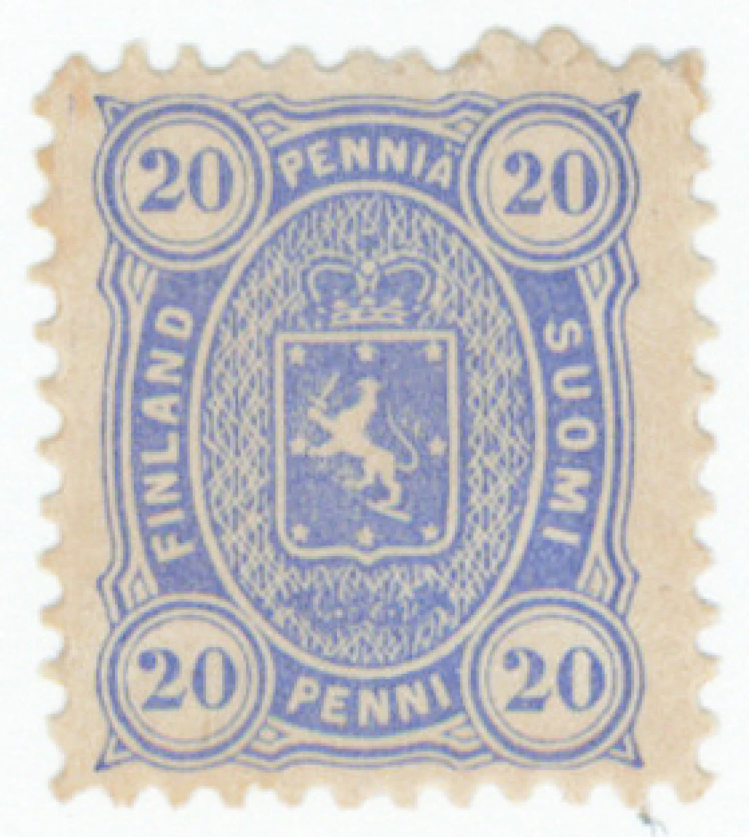 20 penni light ultramarine, mint *. (L. 15SAkkk).