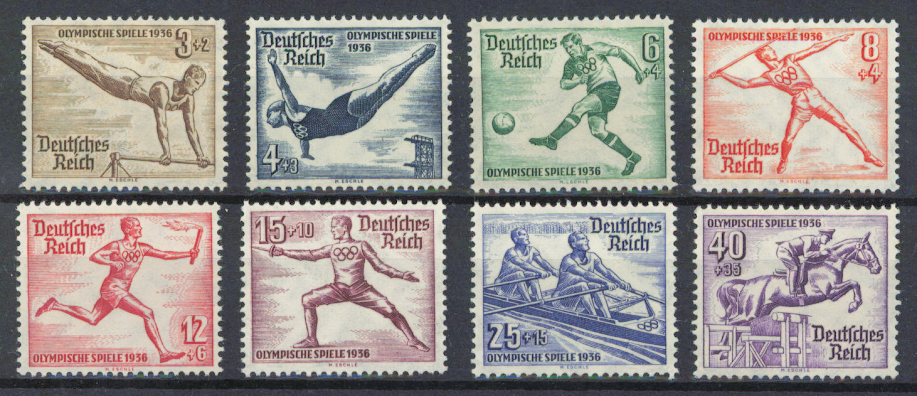 1936 Olympics set, Mi 609-616 very fine mint **