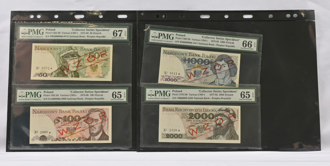 Poland 1979 six different ”Collector Series Specimen” banknotes 50