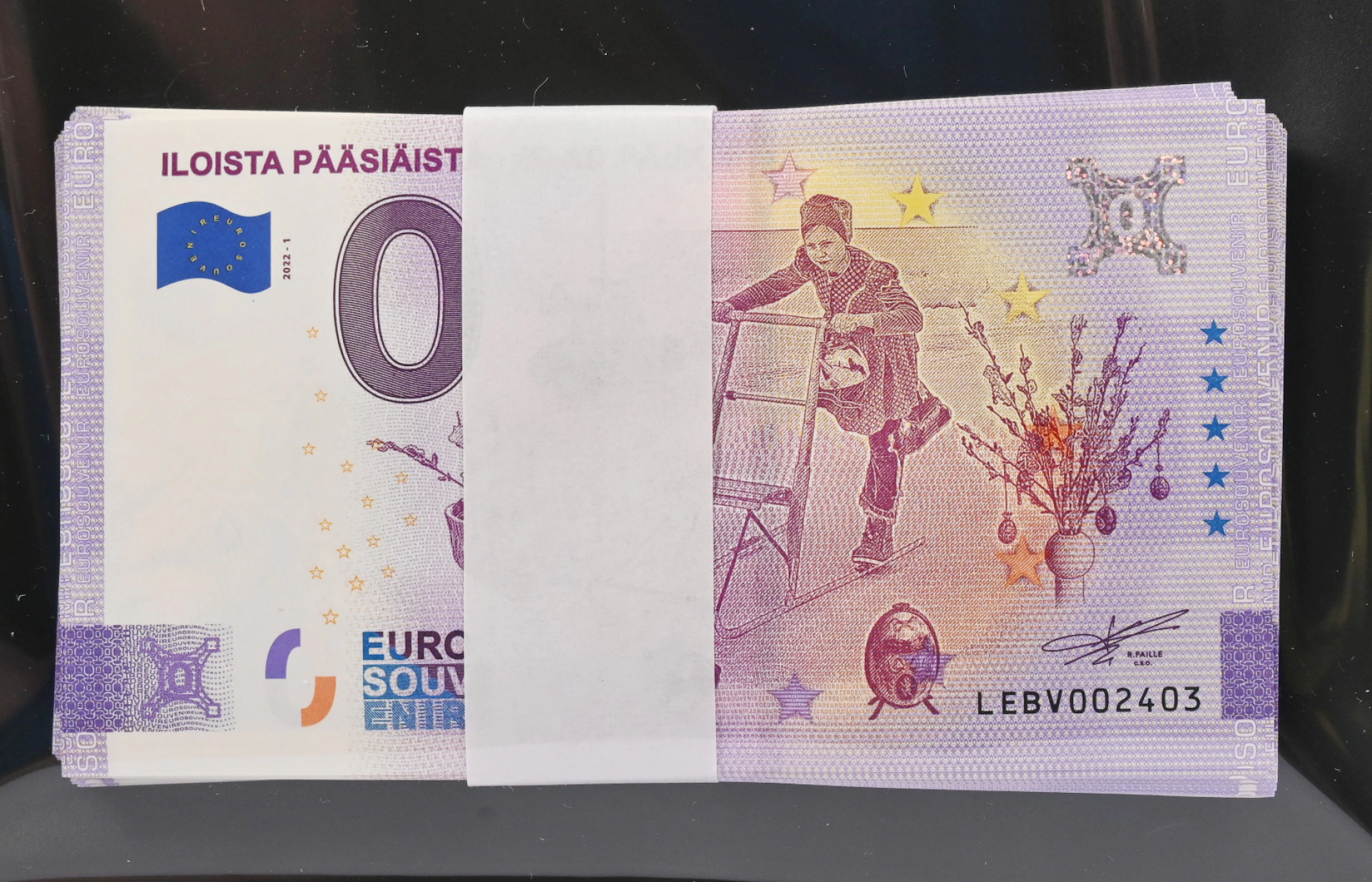 2022 0€ "Iloista pääsiäistä" 100 pieces.