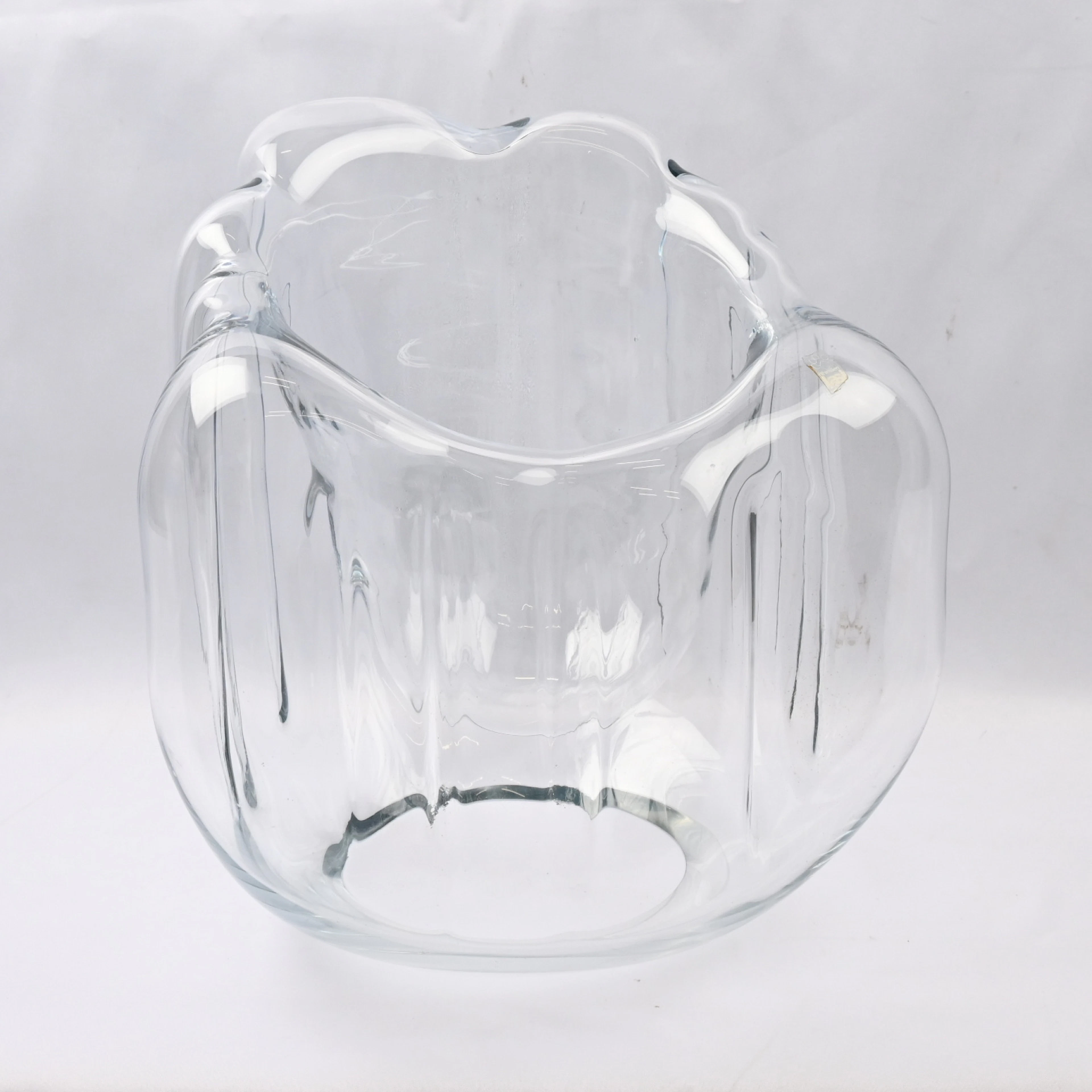 Riihimäen Lasi ”Pilvilinna” vase clear glass, height 31 cm, width