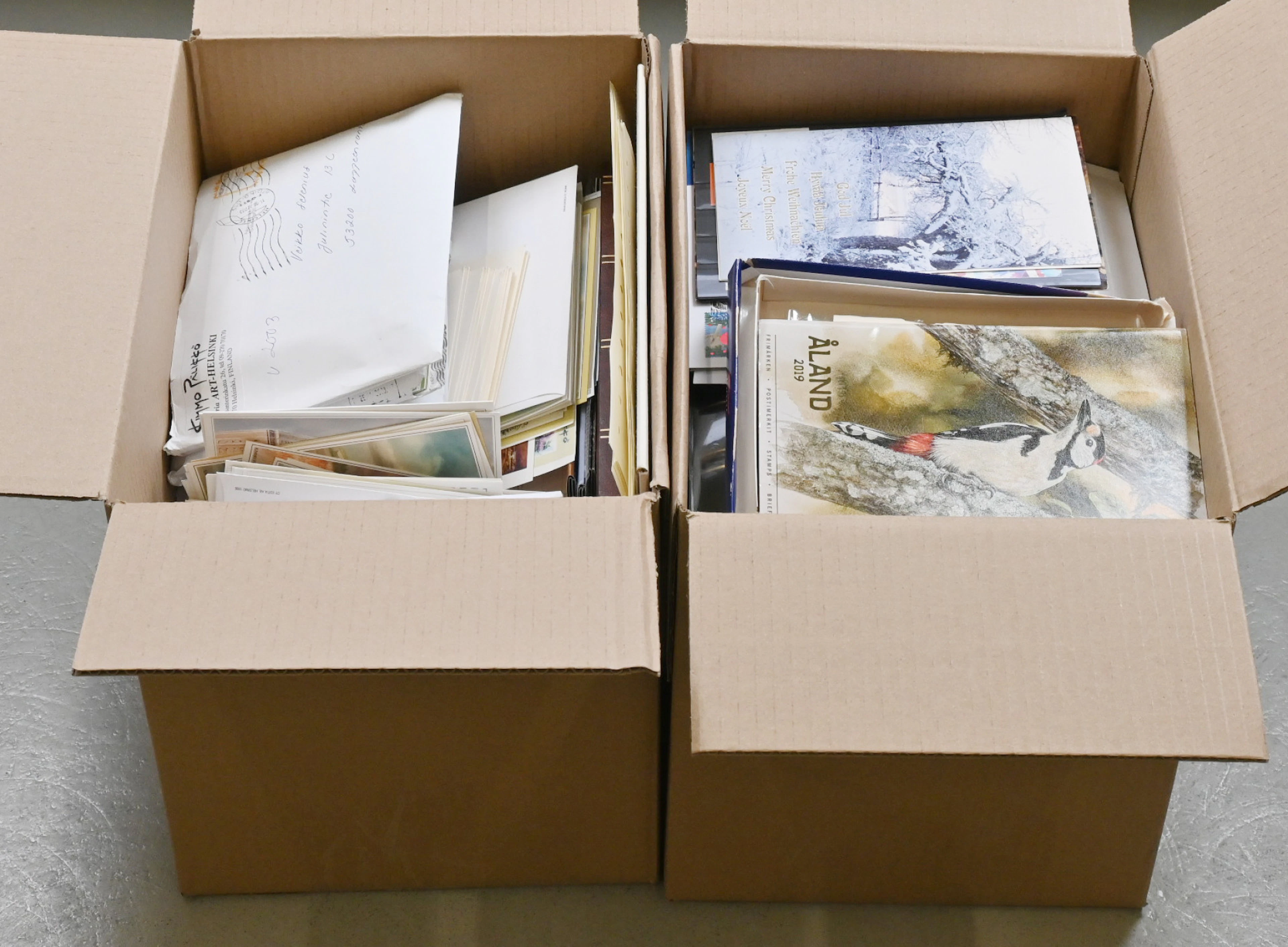 From a collector's estate selection to be researched: cards, postal