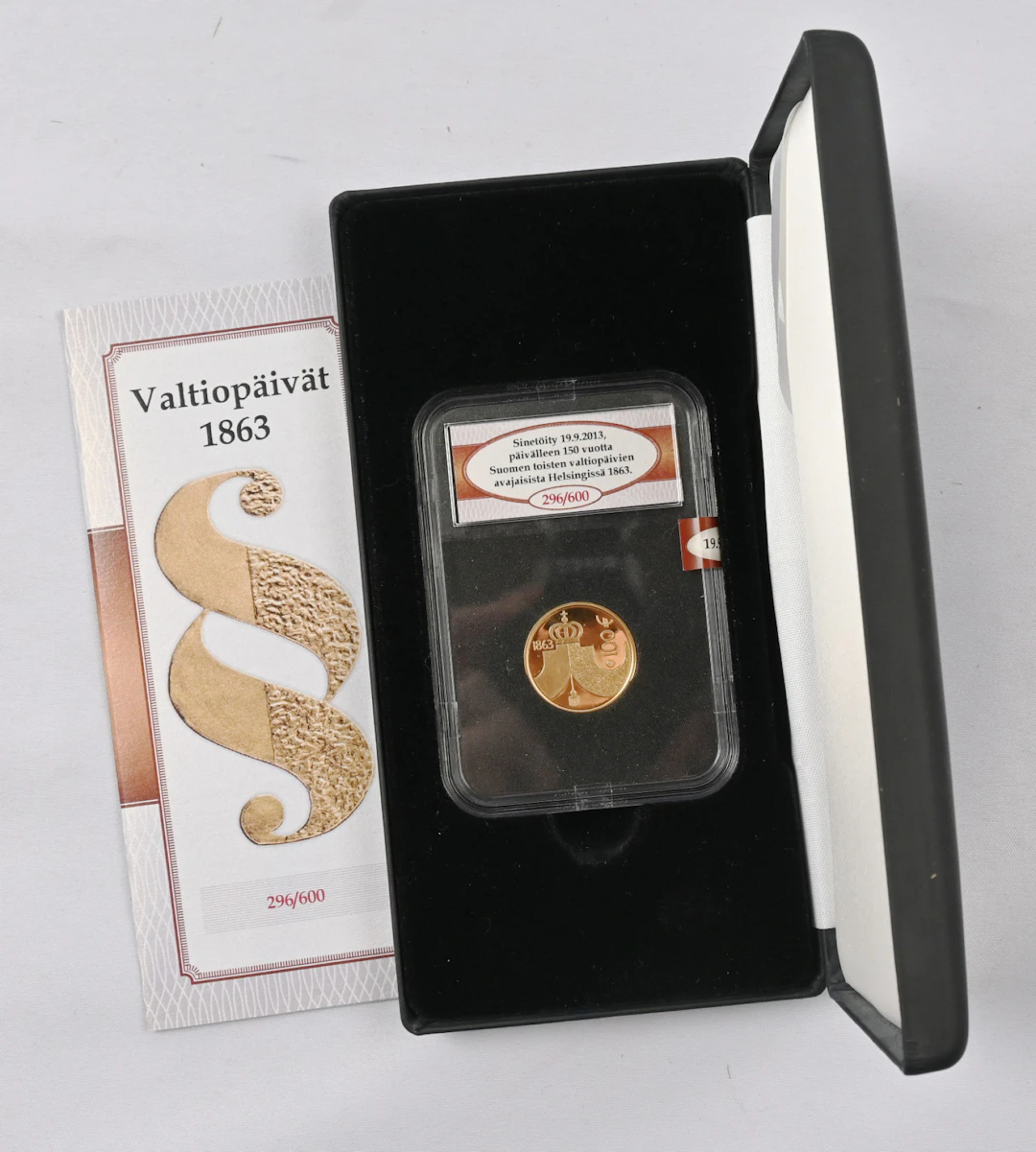 2013 100€ Parliament, gold, numbered coin in Moneta's fine package