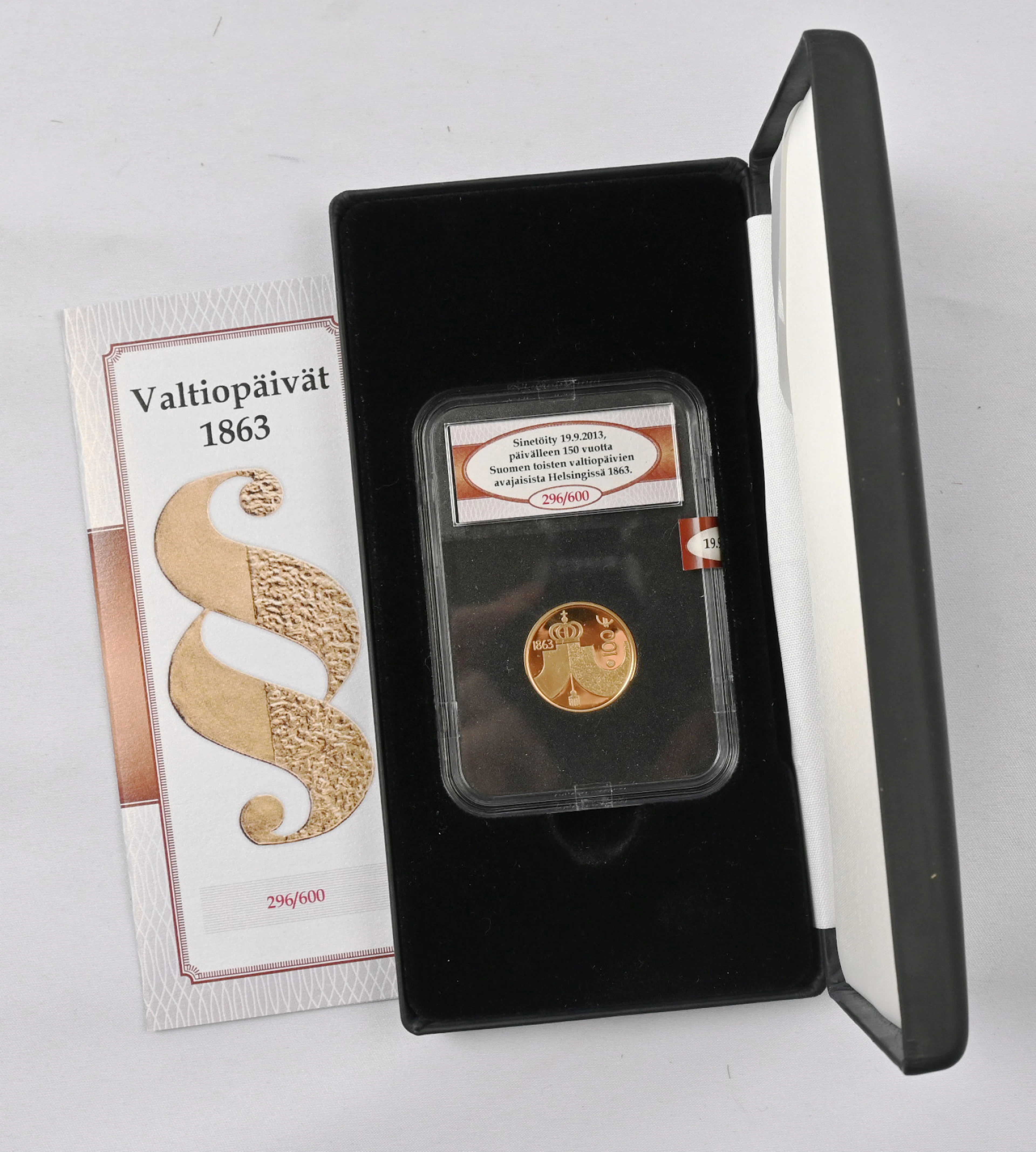 2013 100€ Parliament, gold, numbered coin in Moneta's fine package