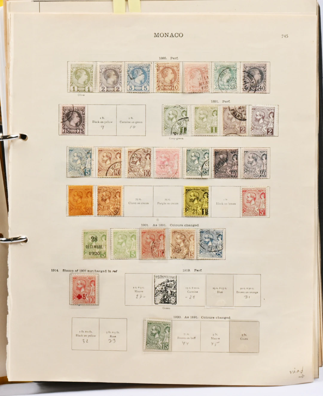 1885 - 1979 collection of used and mint material in a binder on different