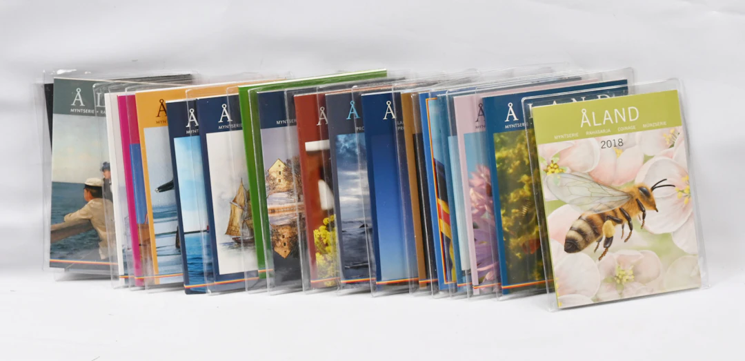 Aland Island coin sets 2005 - 2018 14 different + provincial coins