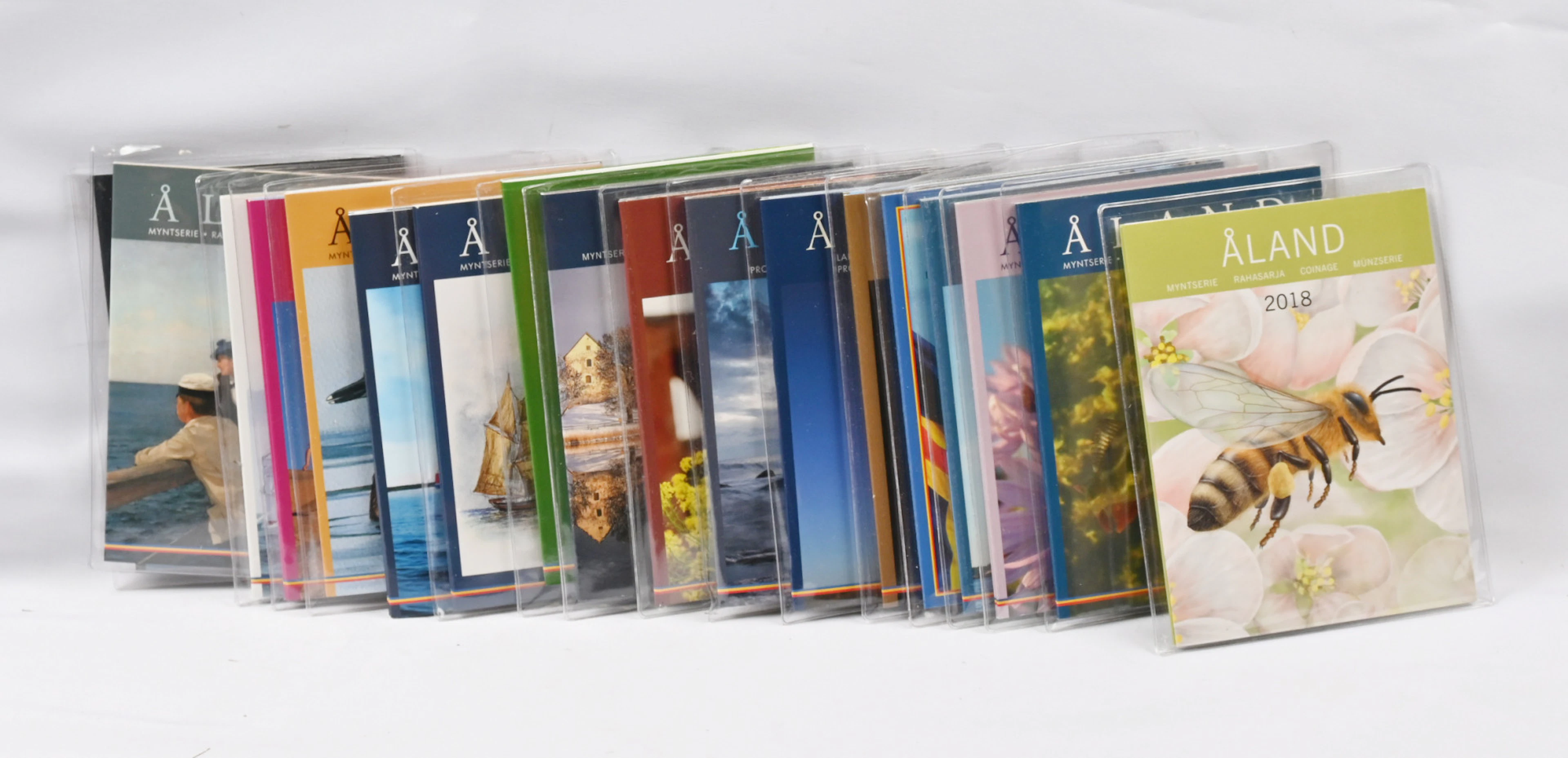 Aland Island coin sets 2005 - 2018 14 different + provincial coins