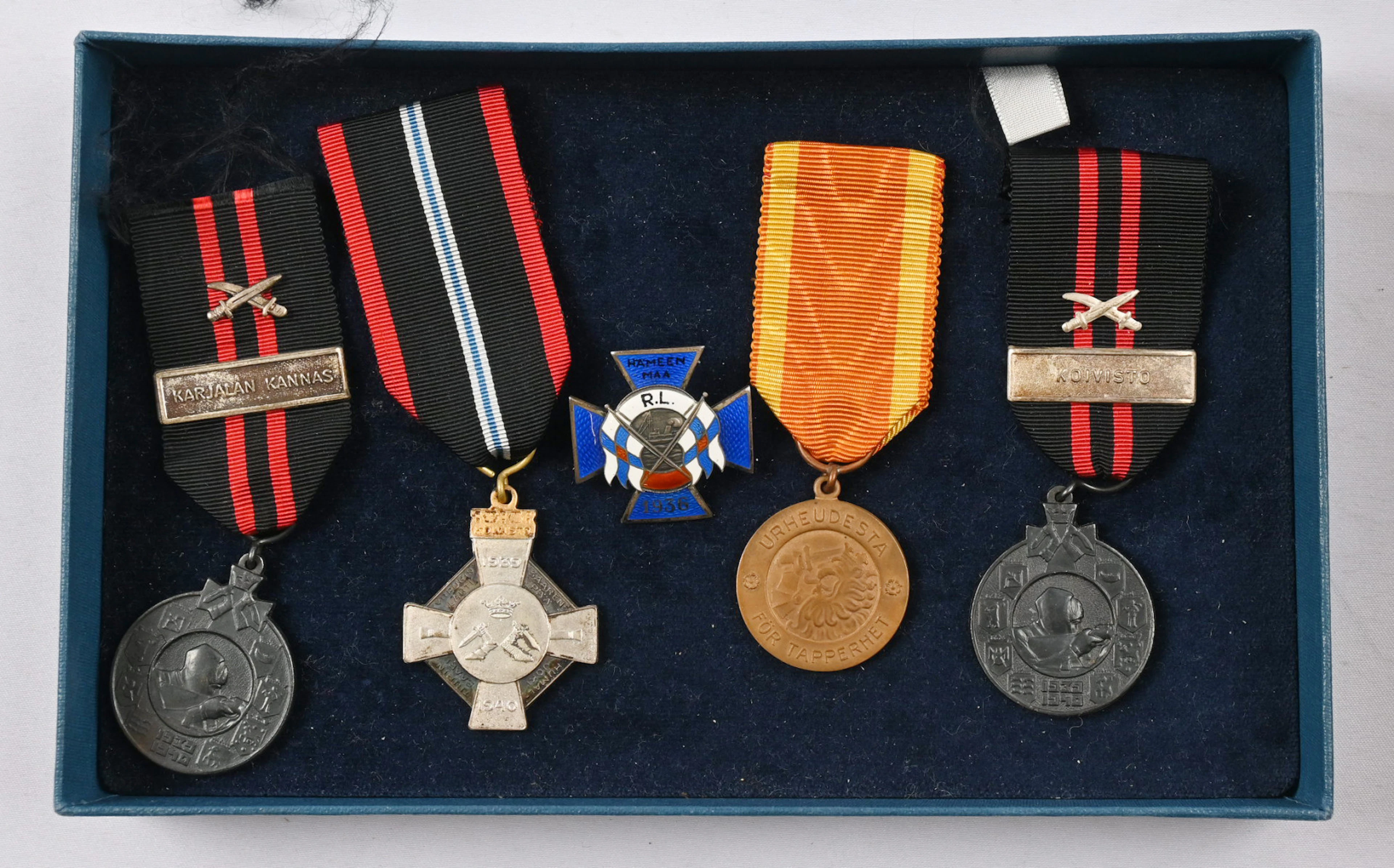 Merit badges small selection eg. Koivisto commemoration cross, also