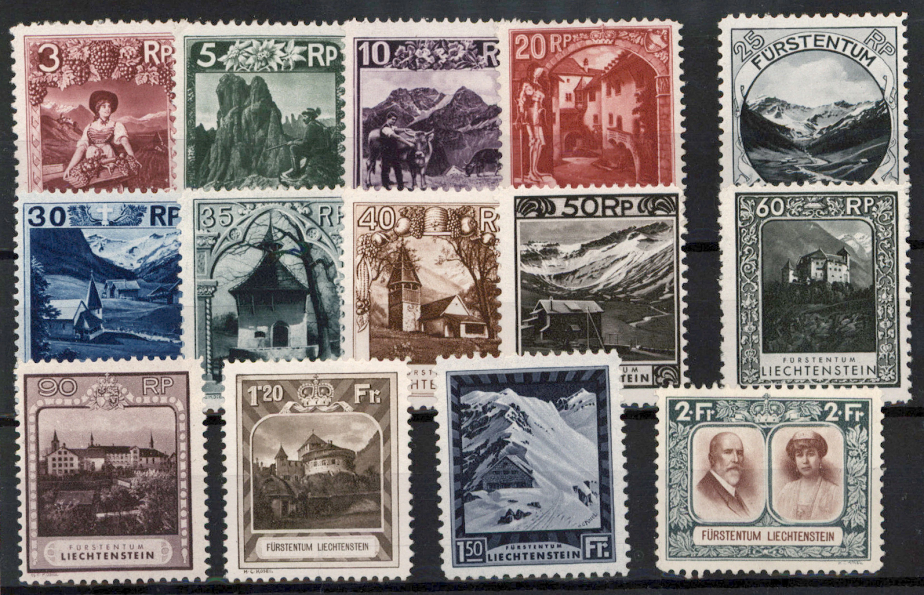1930 Landscapes Mi 94-107, valuable mint * set.