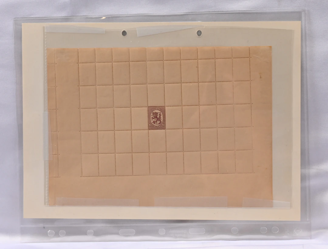 40 penni lilac large-sized sample sheet. Very fine mint **. Certificate:
