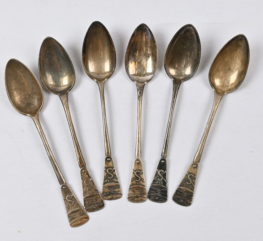 Civil Guard spoons 6 pieces. Beautiful model, where a Civil Guard