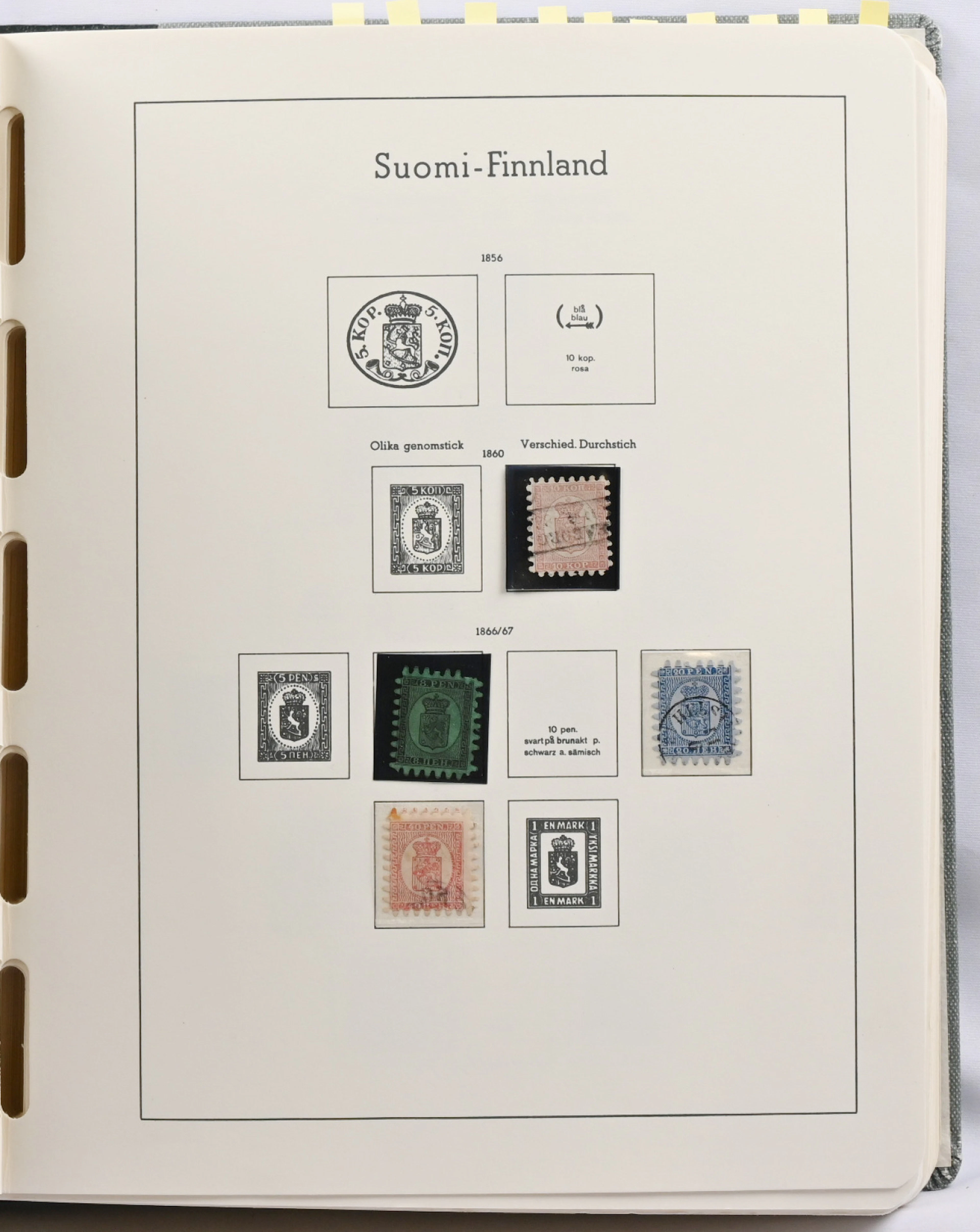 1860 - 1987 collection of used and mint material in a Leuchtturm album.