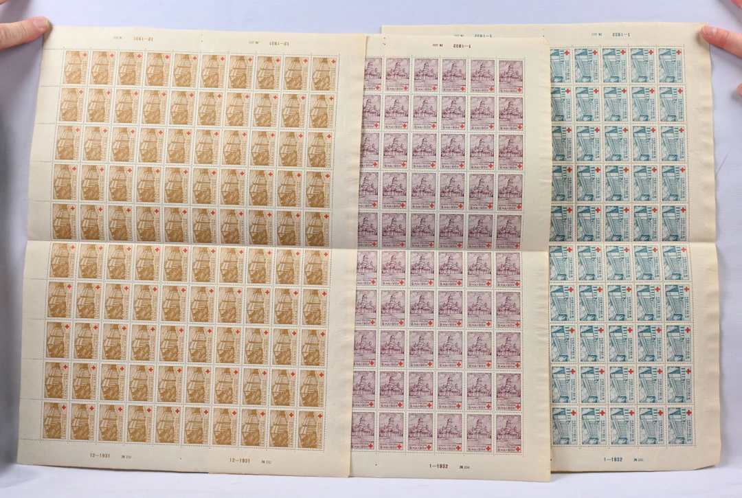 1932 Red Cross complete sheet set (3 x 100)