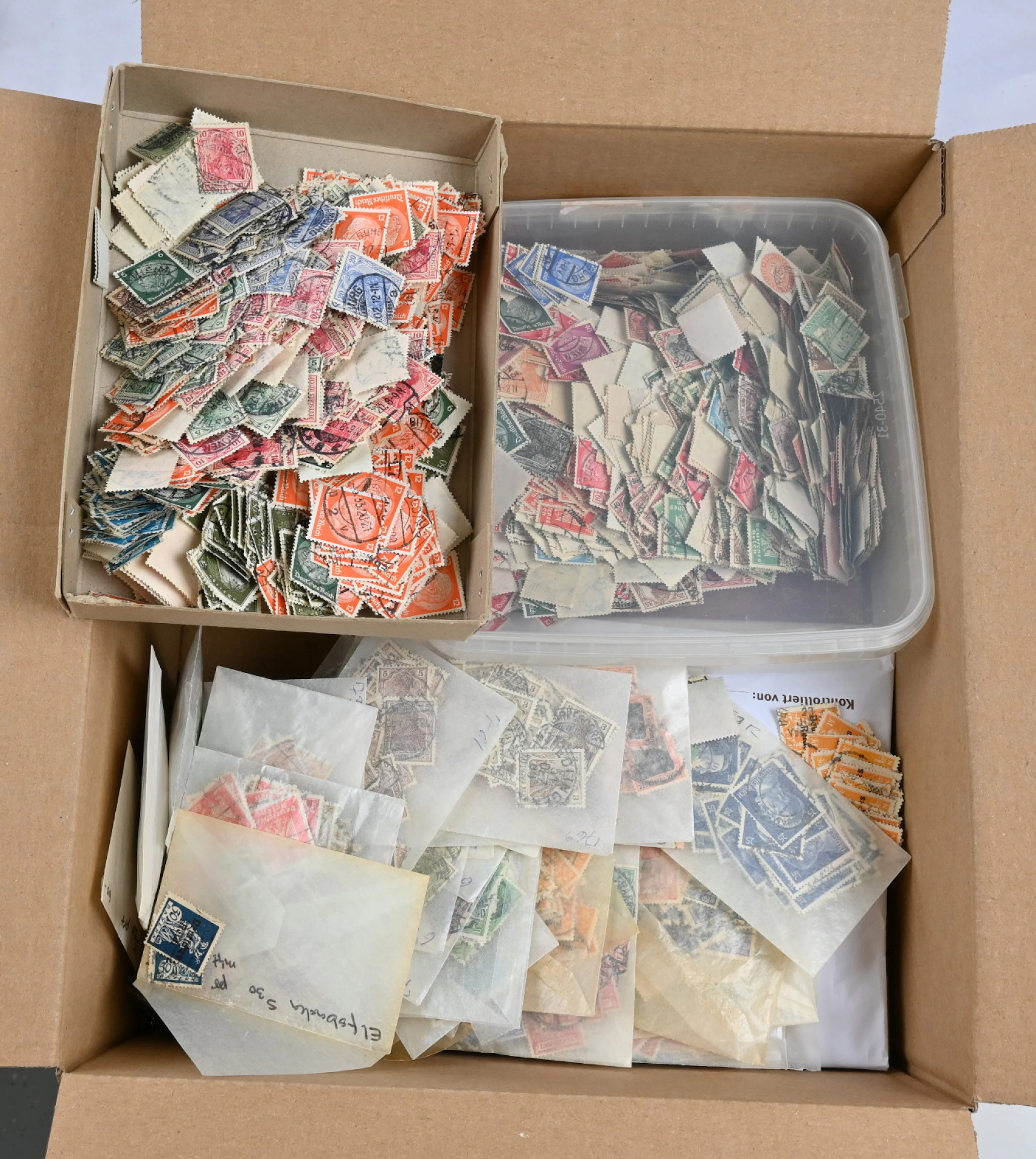 Germany, stock lot of old loose bulk stamps, mainly Reich. Off paper