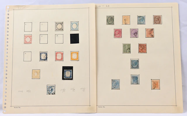 1861 - 1938 collection of used and mint material on pages. Almost