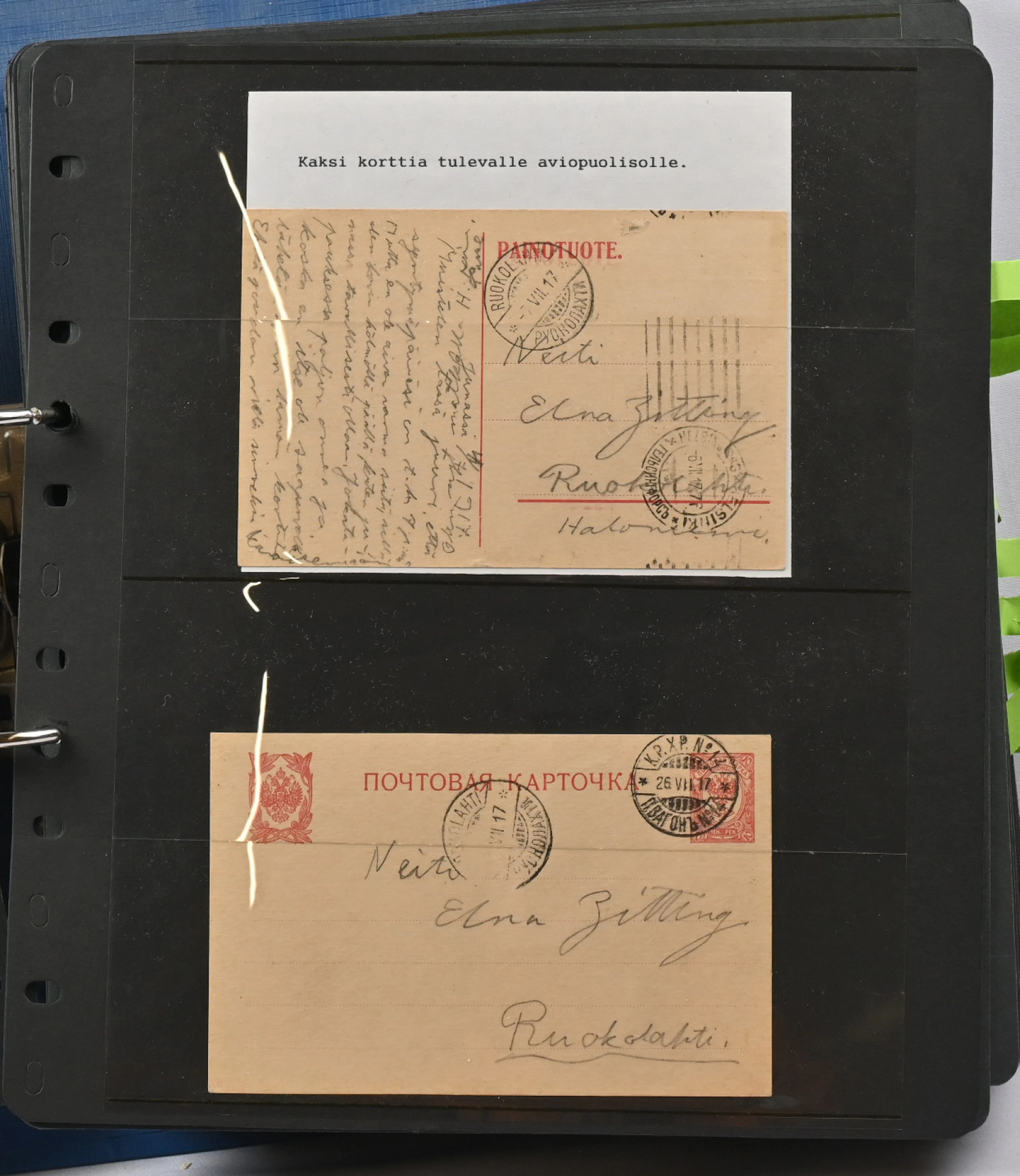 Mail of Paavo Susitaival (Member of Parliament, Lieutenant Colonel)