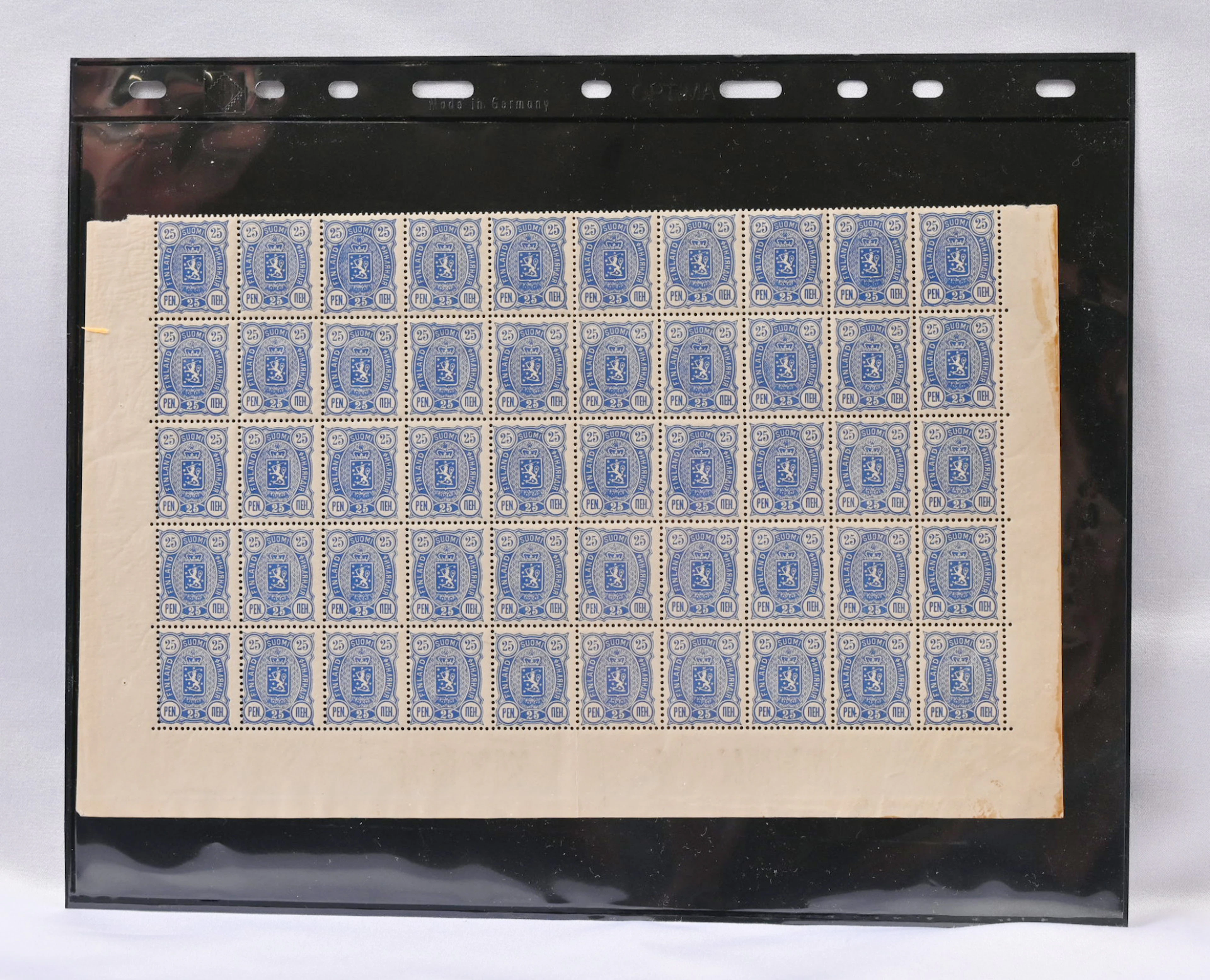 1885 - 1895 small selection. 1885 5 penni very fine mint ** block