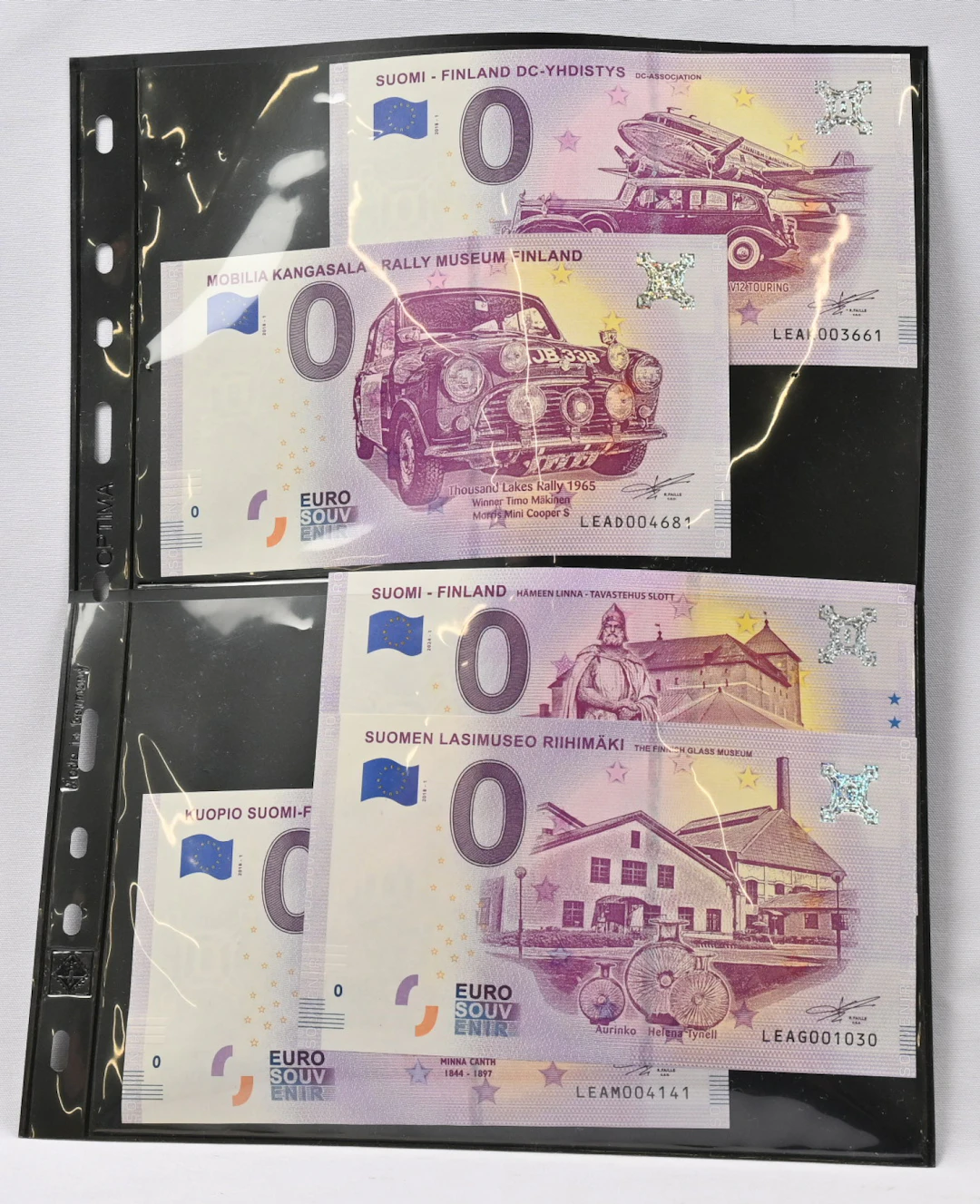 2018 - 2024 0€ five different banknotes, 20 pieces of each. In total