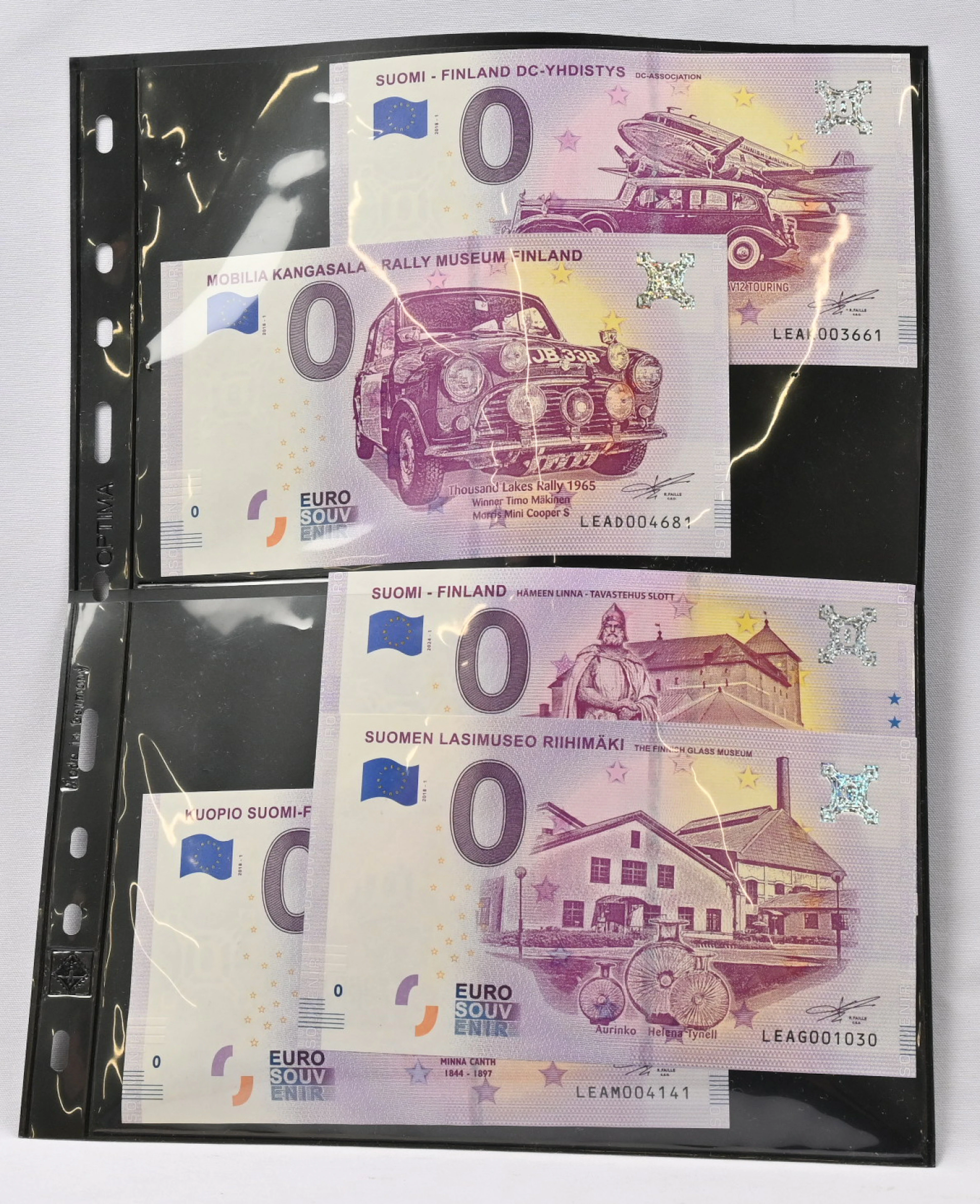 2018 - 2024 0€ five different banknotes, 20 pieces of each. In total