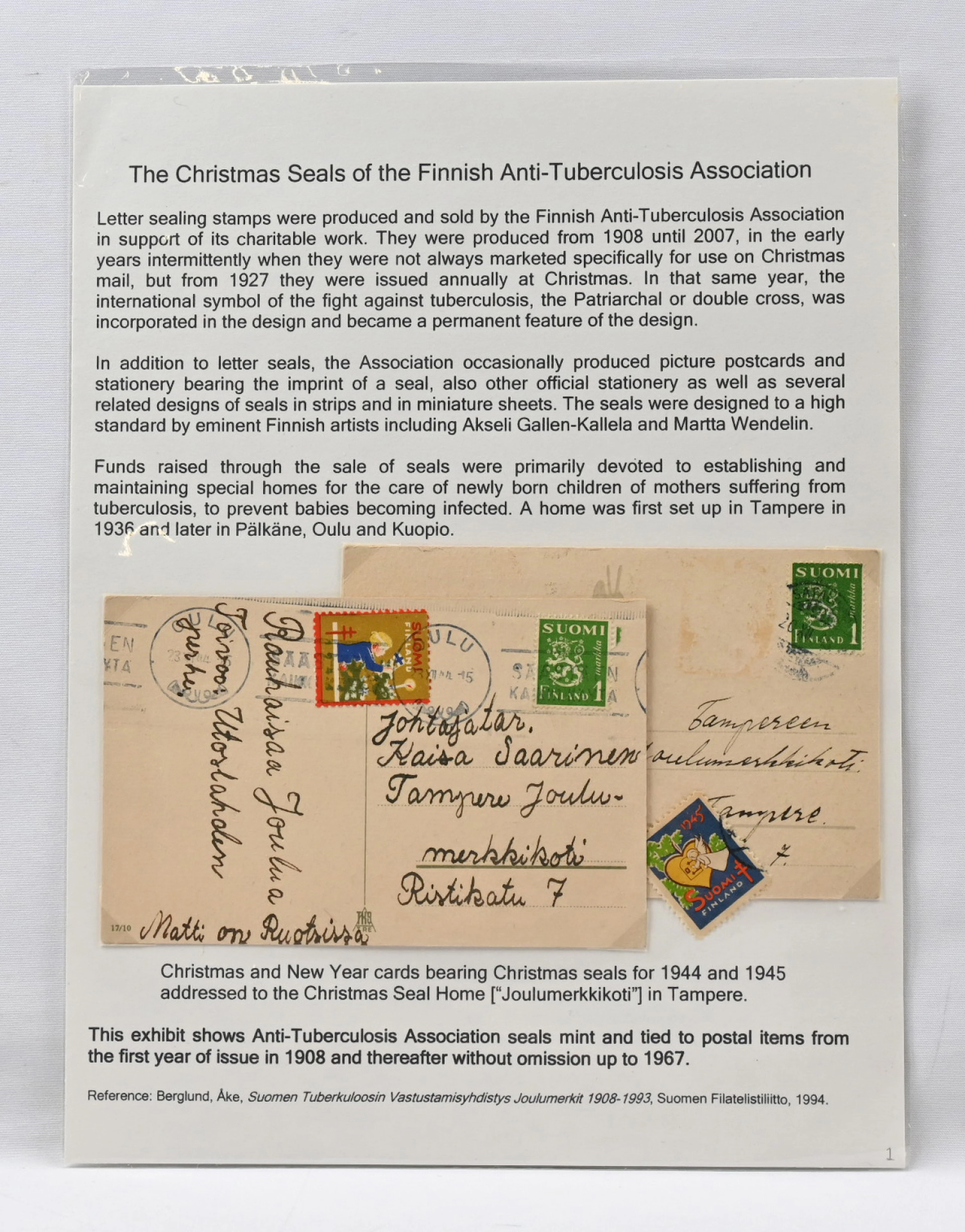1908 - 1968 fine collection on exhibition pages (32 pages). Postal