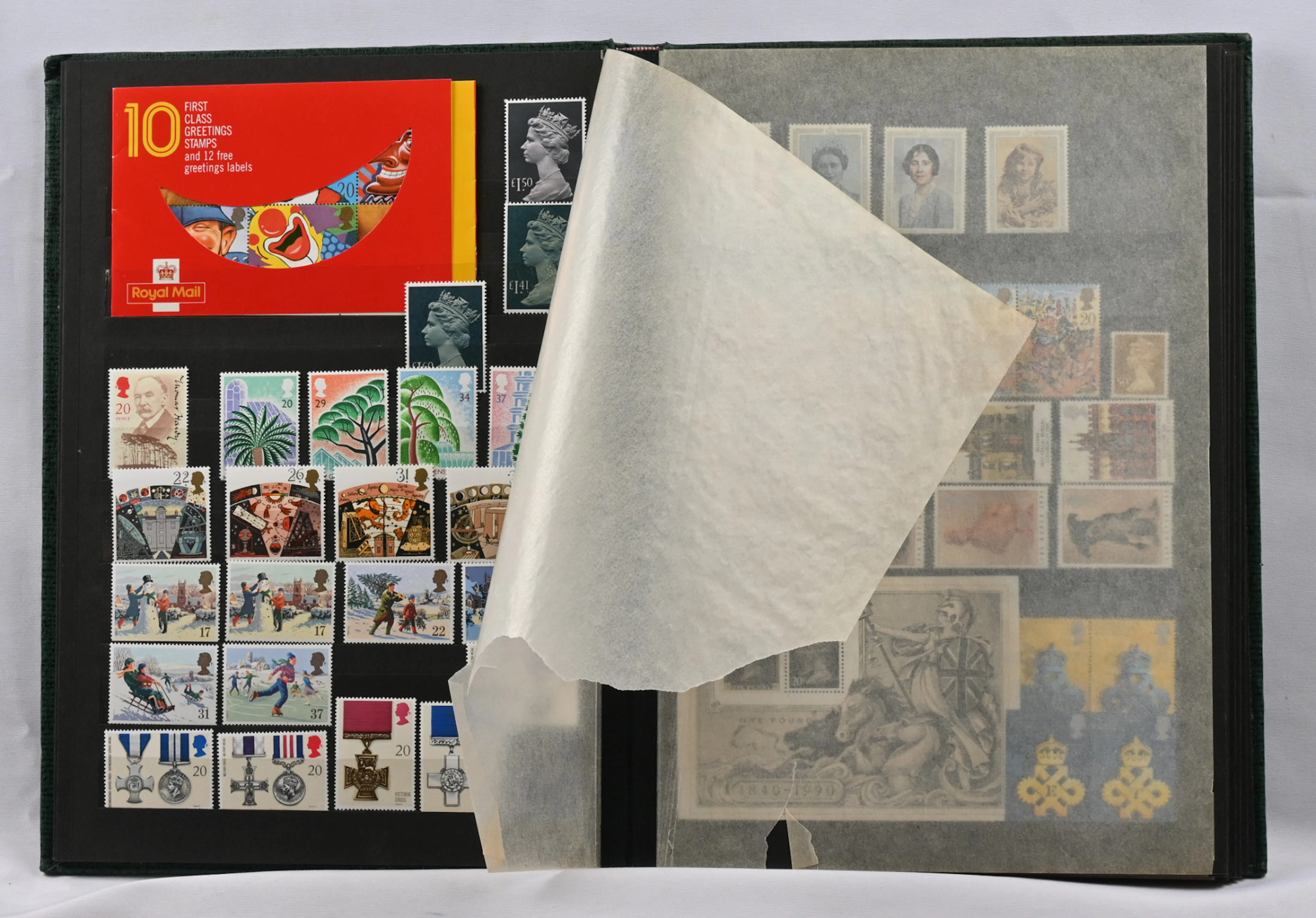 1980s and 1990s MNH ** selection in a stockbook, face value over £80.