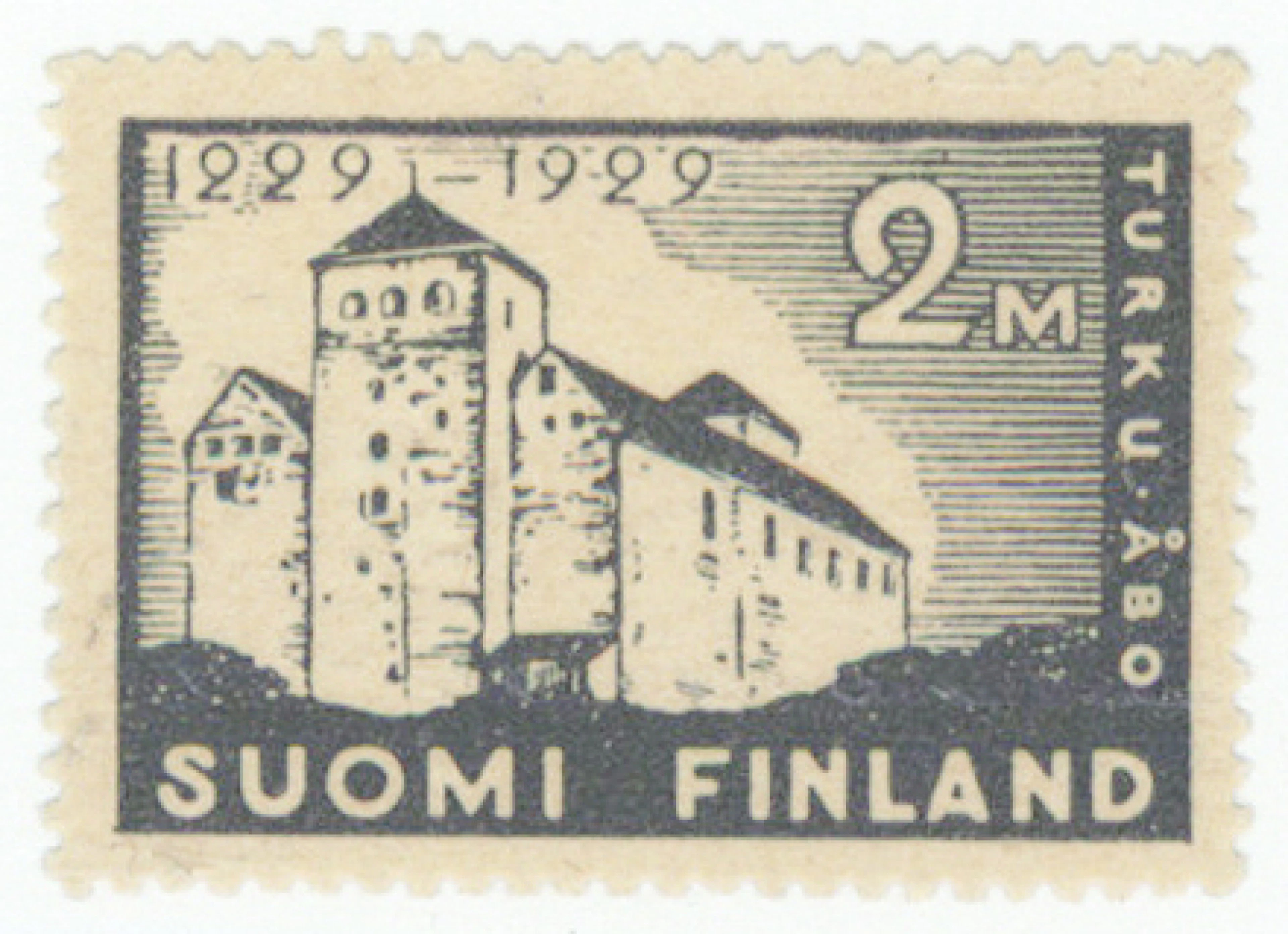 1929 Turku 2 markka W2 rare mint (nearly very fine mint *(*). Signed: