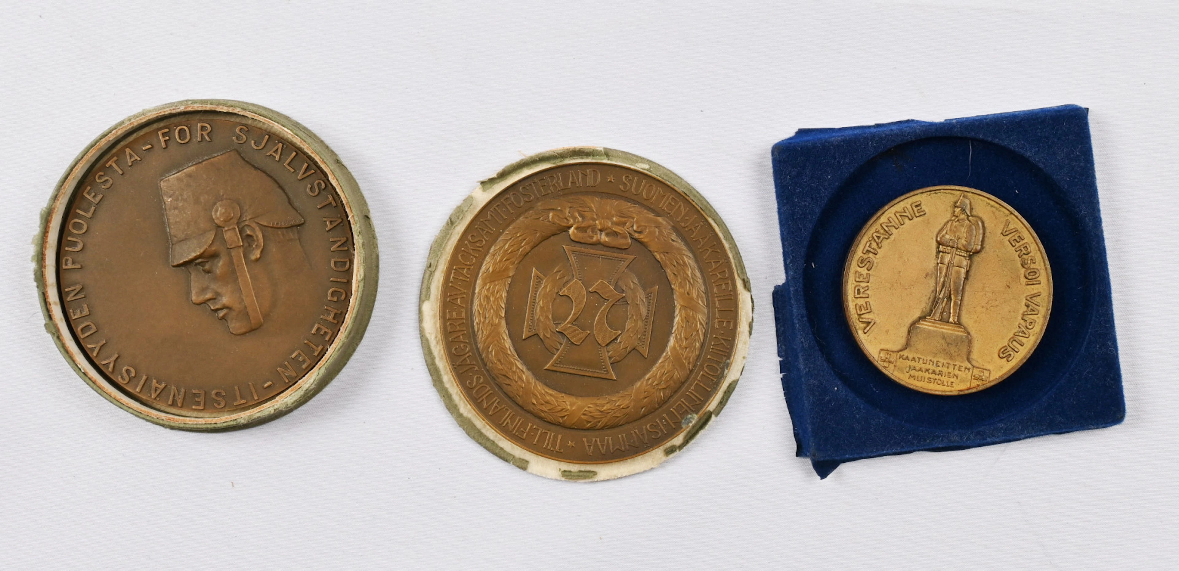 Jaeger Battalion 27 commemorative medal, Emil Wikström, in the original