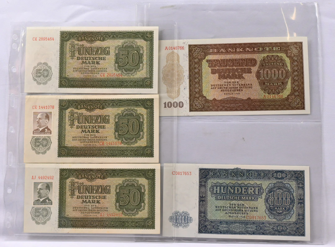 Germany, DDR 1948 - 1985 fine collection of different banknotes from