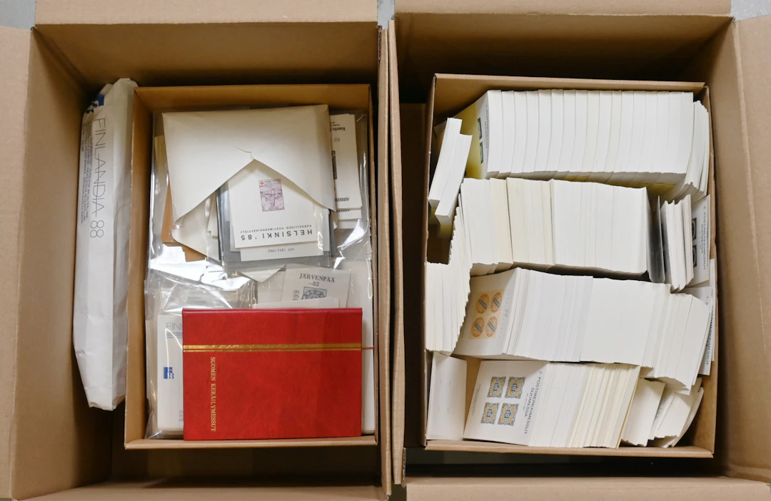 HUGE SELECTION of memorial sheets in four "shoeboxes", thousands and