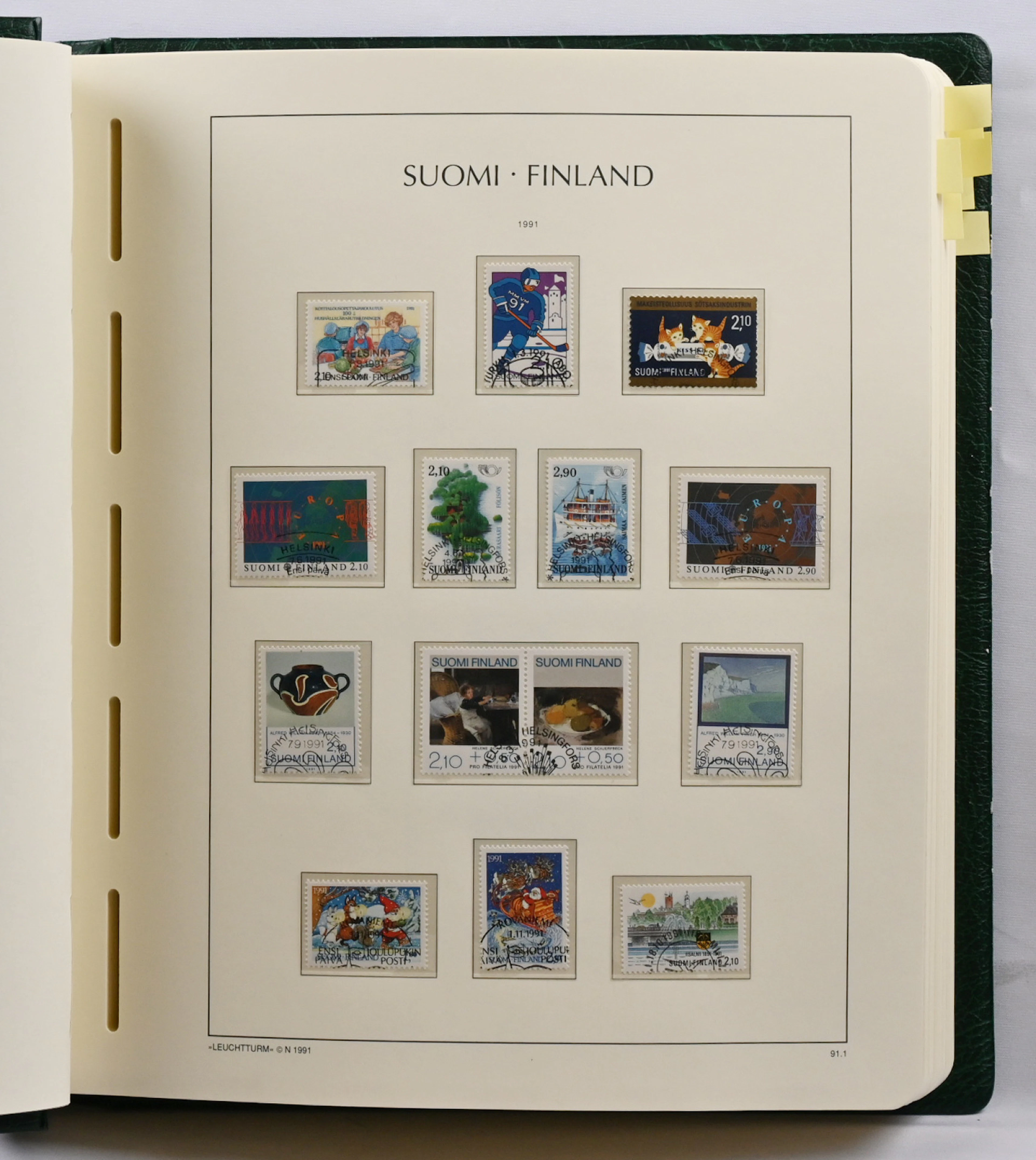 1991 - 2010 almost complete first day cancelled collection in an album