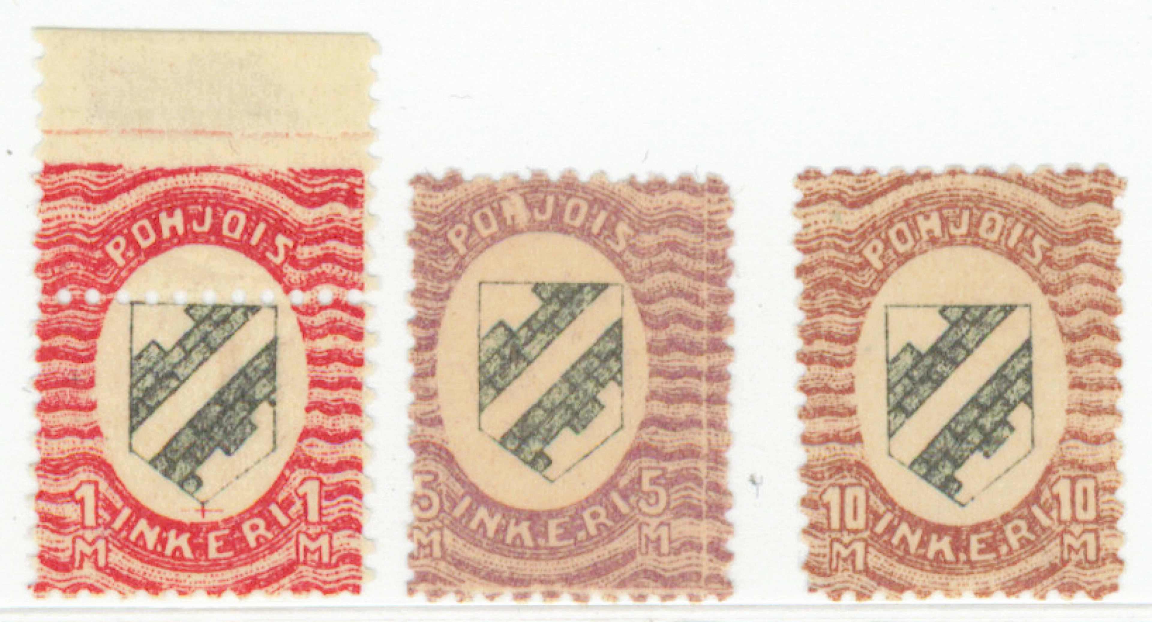 I set 1 markka - 10 markka very fine mint **. On the 1 markka stamp