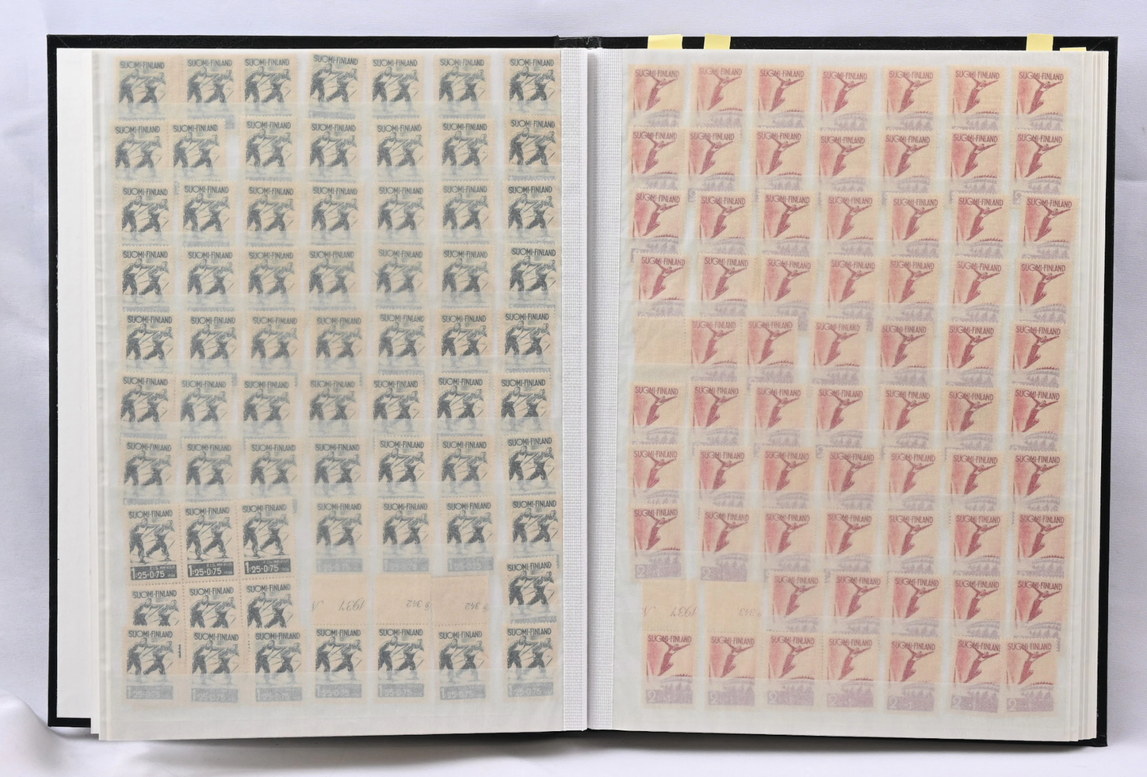 1938 FIS set, fine selection in a stockbook, approximately 100 sets