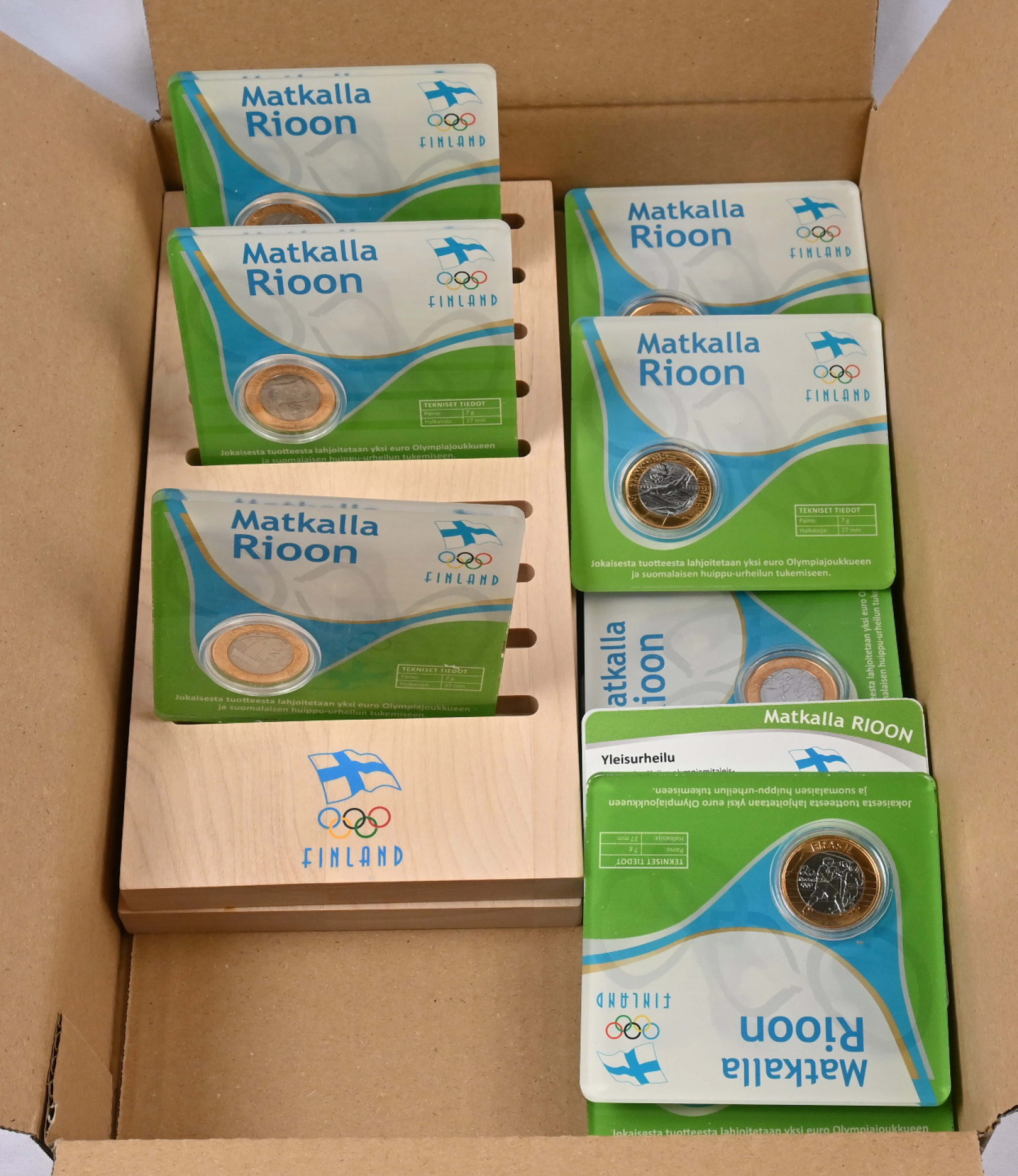 On the Way to Rio coin set of 17 parts. Additionally a small selection